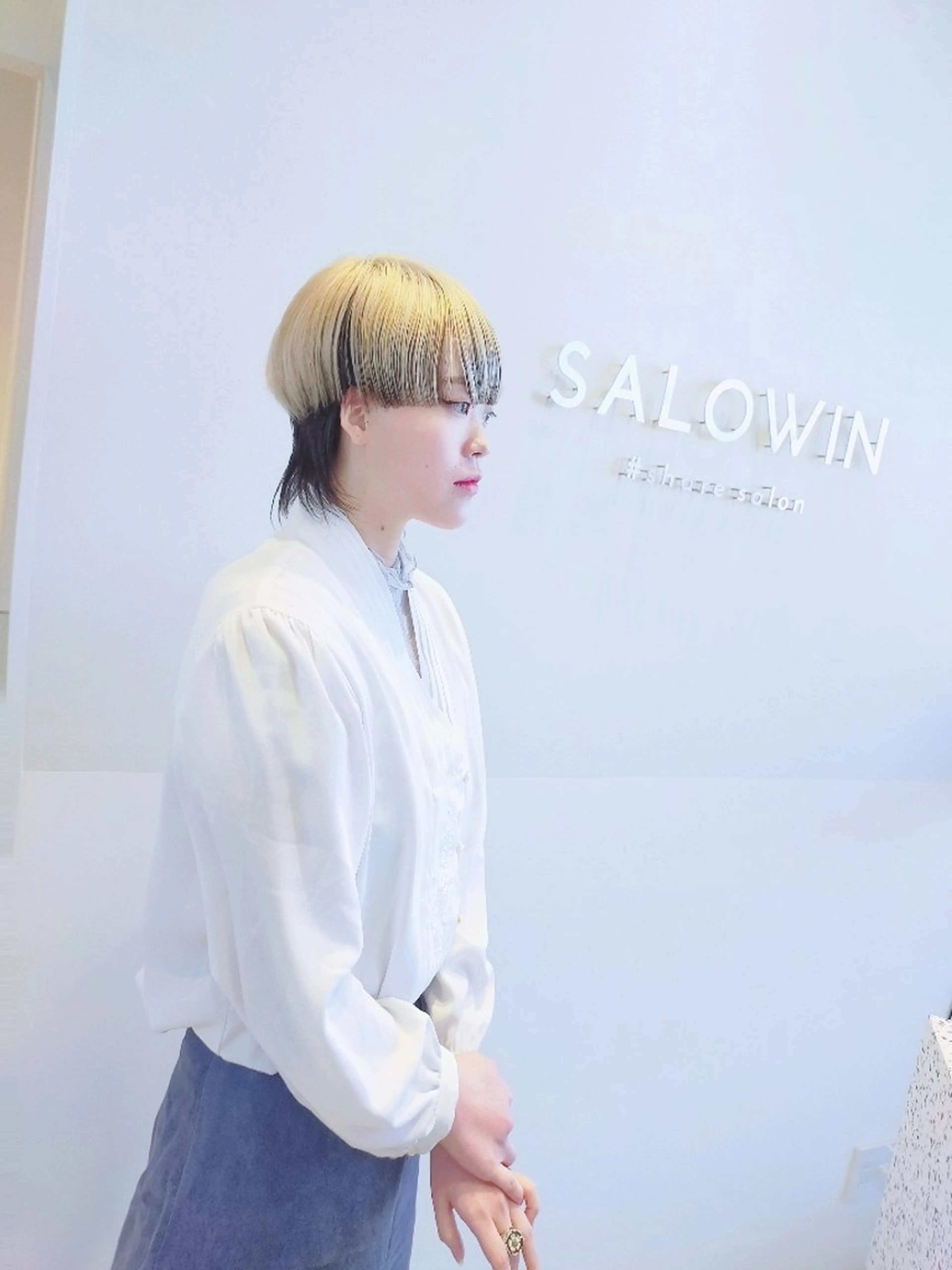 ショート カラー ブロンド ホワイトブロンド ショートヘア ウルフカット カット ヘアカラー ショート&ボブなら お任せ✨中野 真二のヘアスタイル