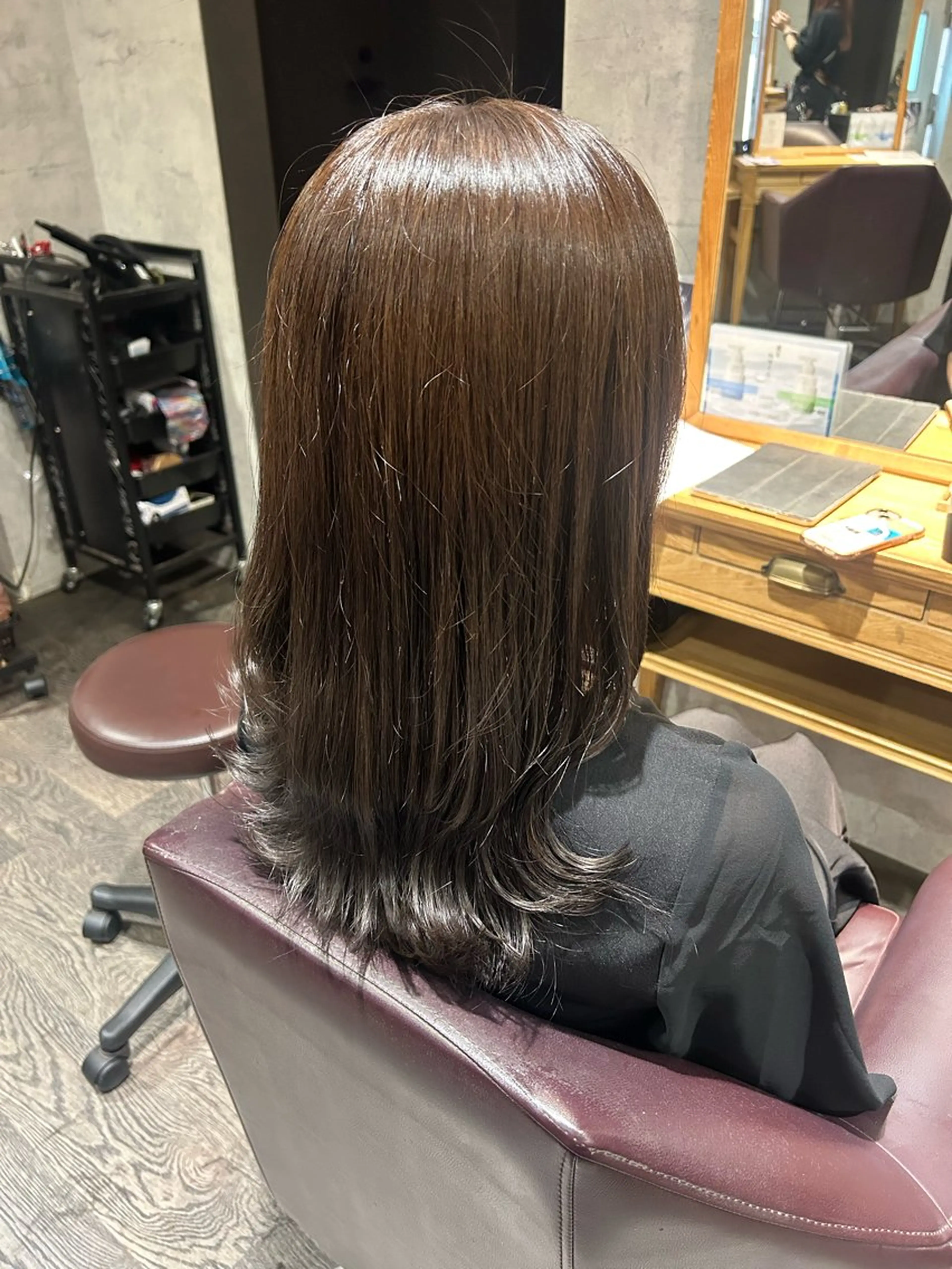 セミロング カラー ブリーチ グレージュ ブリーチなしカラー カット ヘアカラー トリートメント パーソナルカラー 診断🍀マリンのヘアスタイル