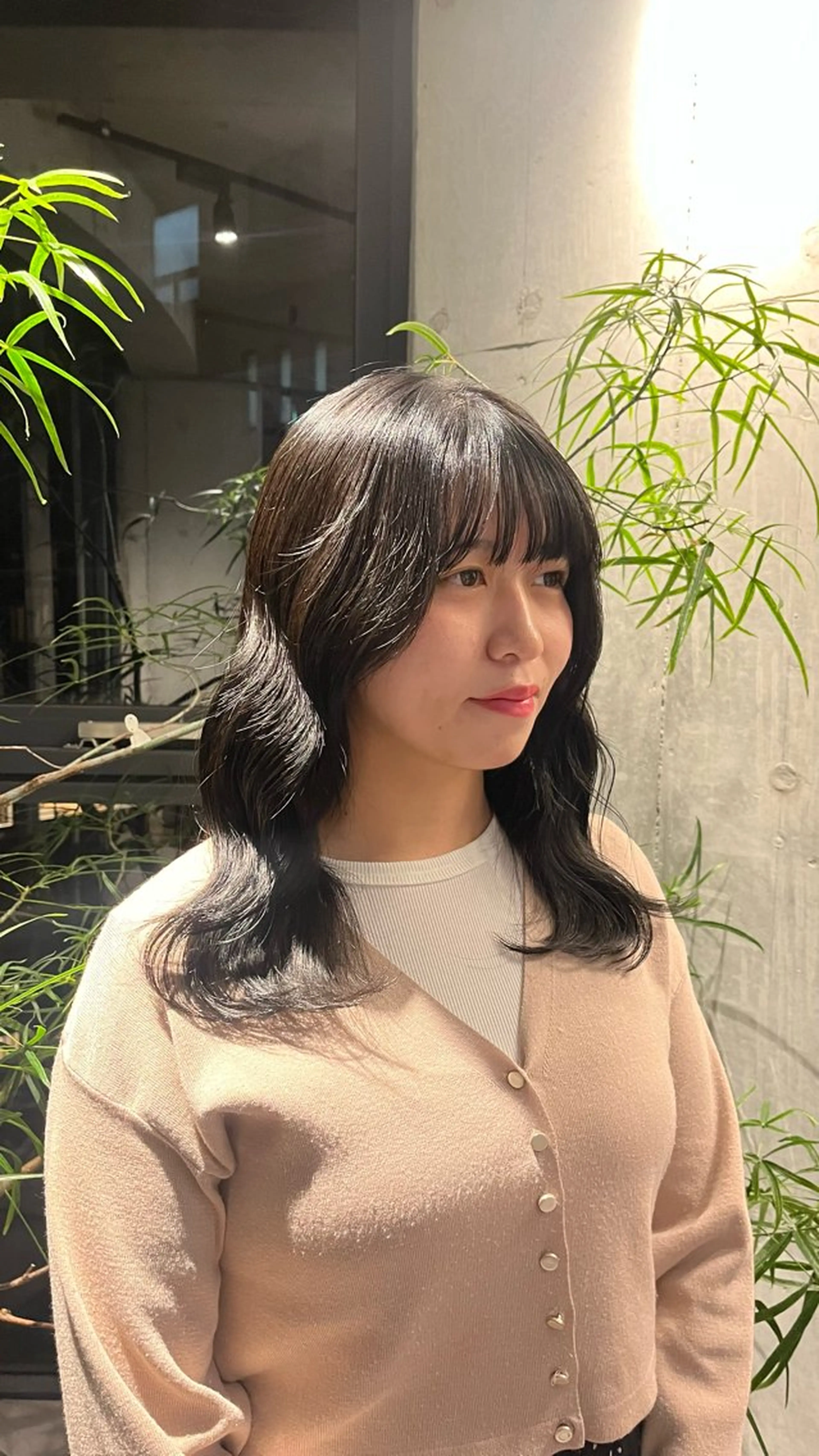 セミロング カラー 透明感カラー 縮毛矯正 ショート/コテ巻き風 kanohaのヘアスタイル