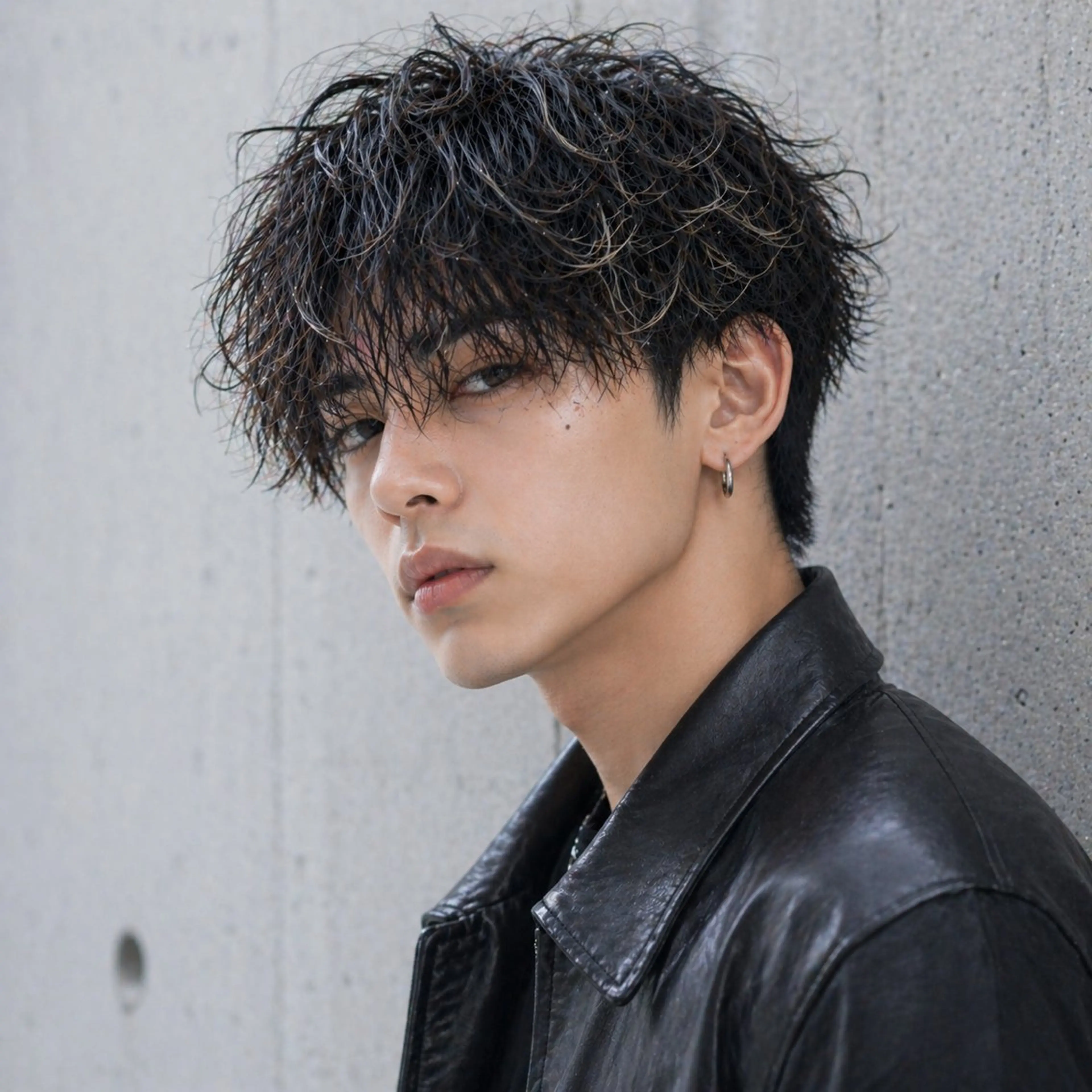 メンズ カット パーマ トリートメント 韓国メンズ特化 パーマSatskiのヘアスタイル