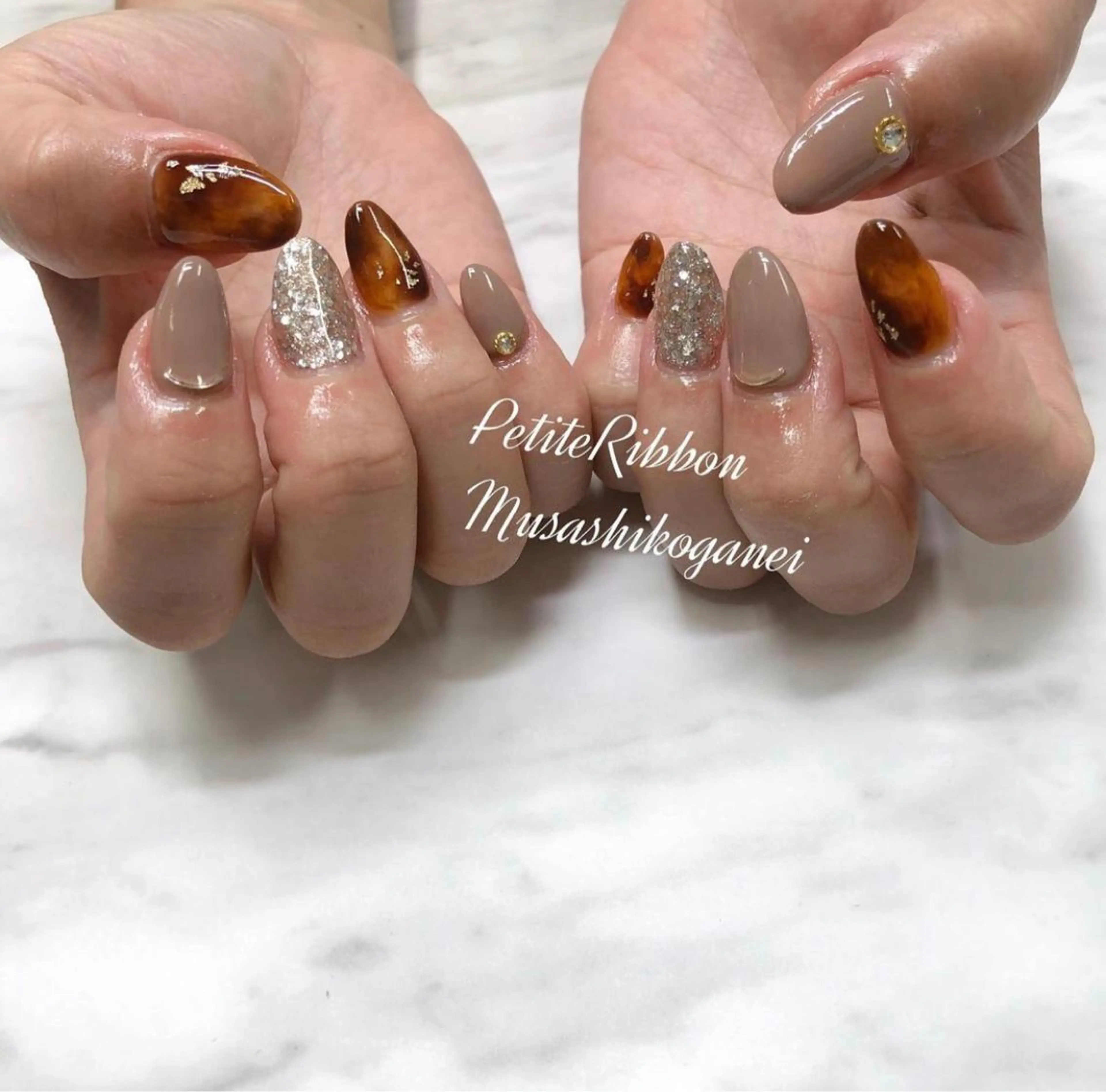 ネイル ハンドネイル プティリボン 武蔵小金井店のネイルデザイン