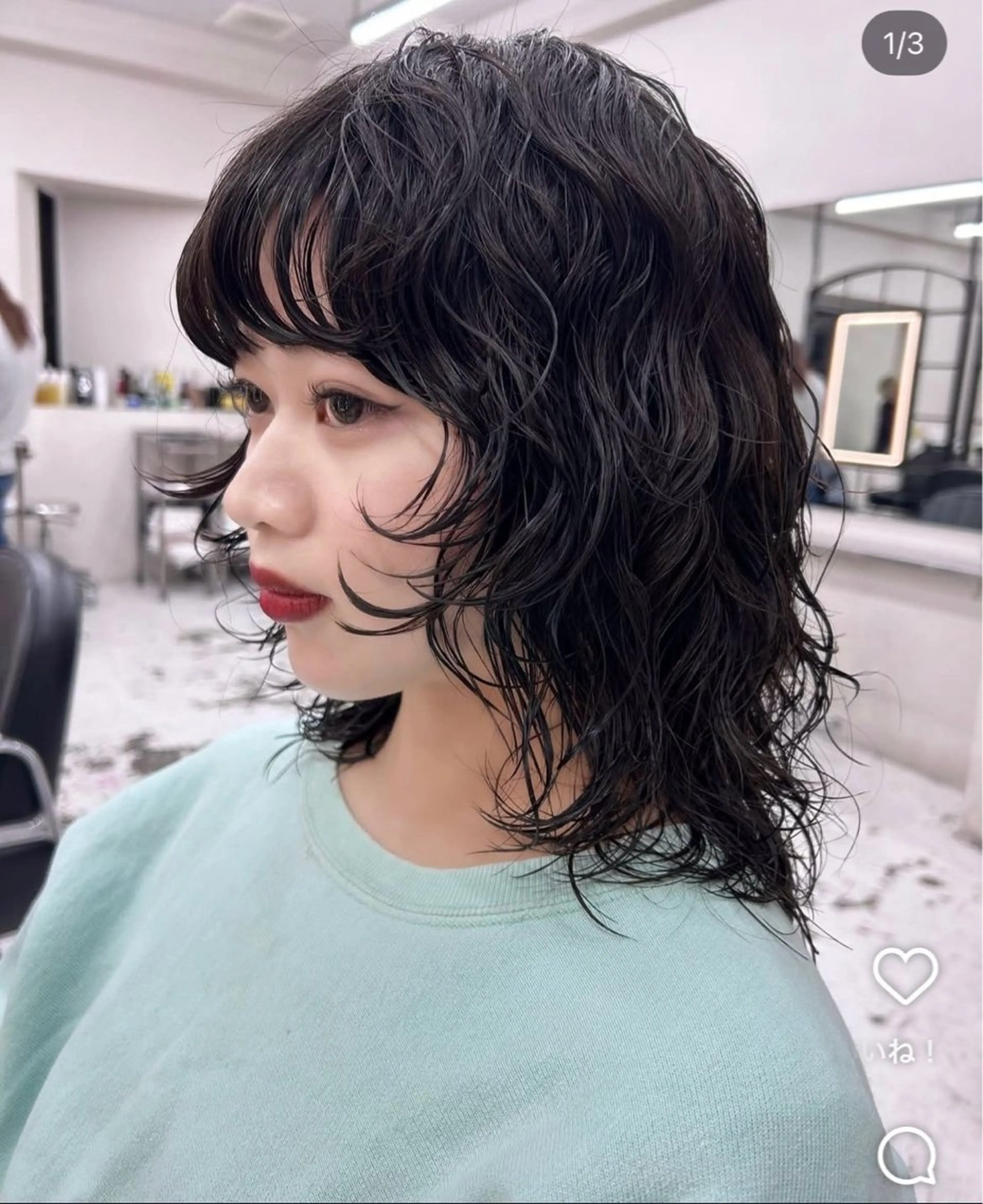 ミディアム パーマ パーマ 🍄Kurumi🍄のヘアスタイル
