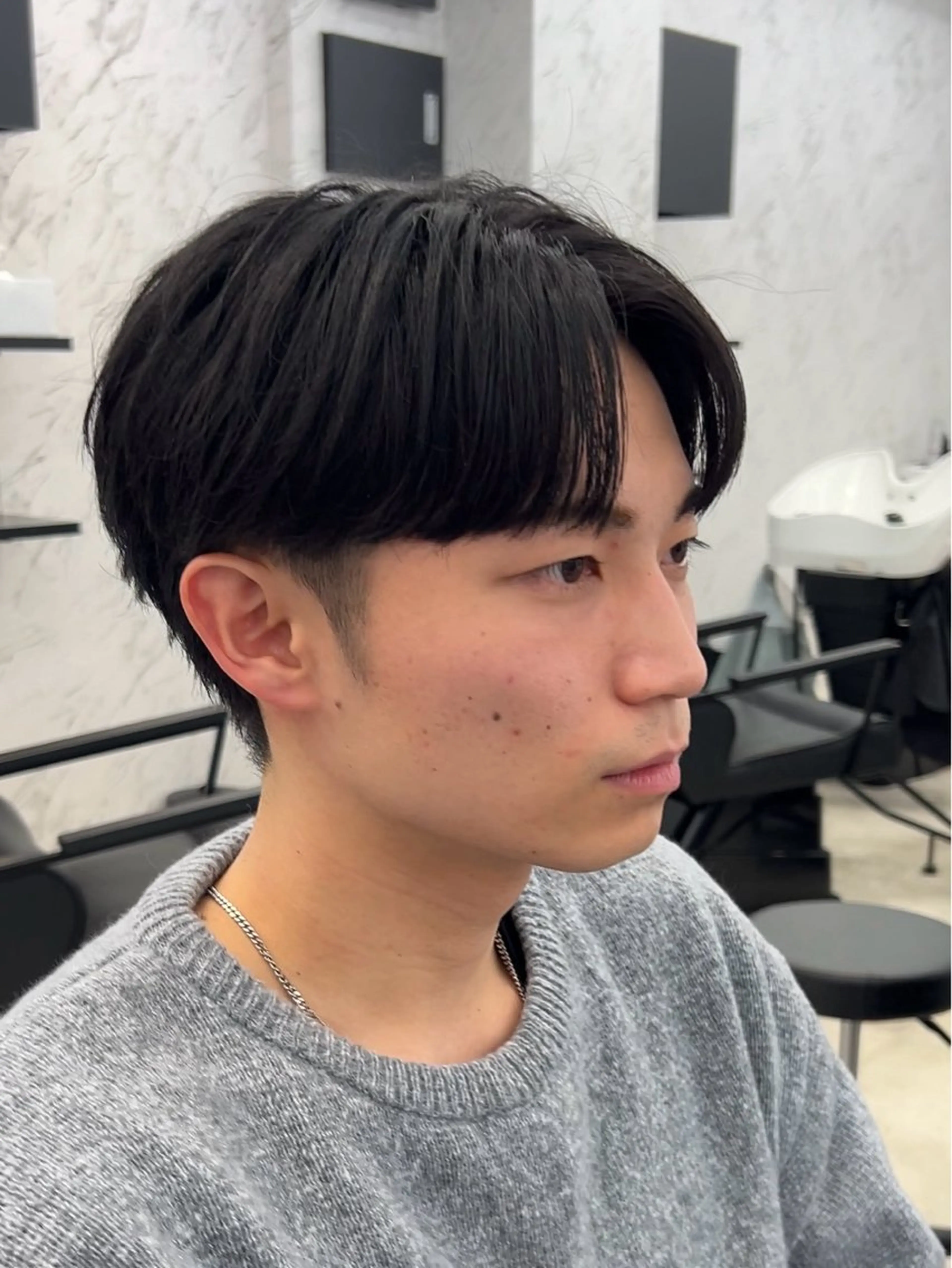 ミディアム カット 韓国パーマ 美容師 和田爽良のヘアスタイル