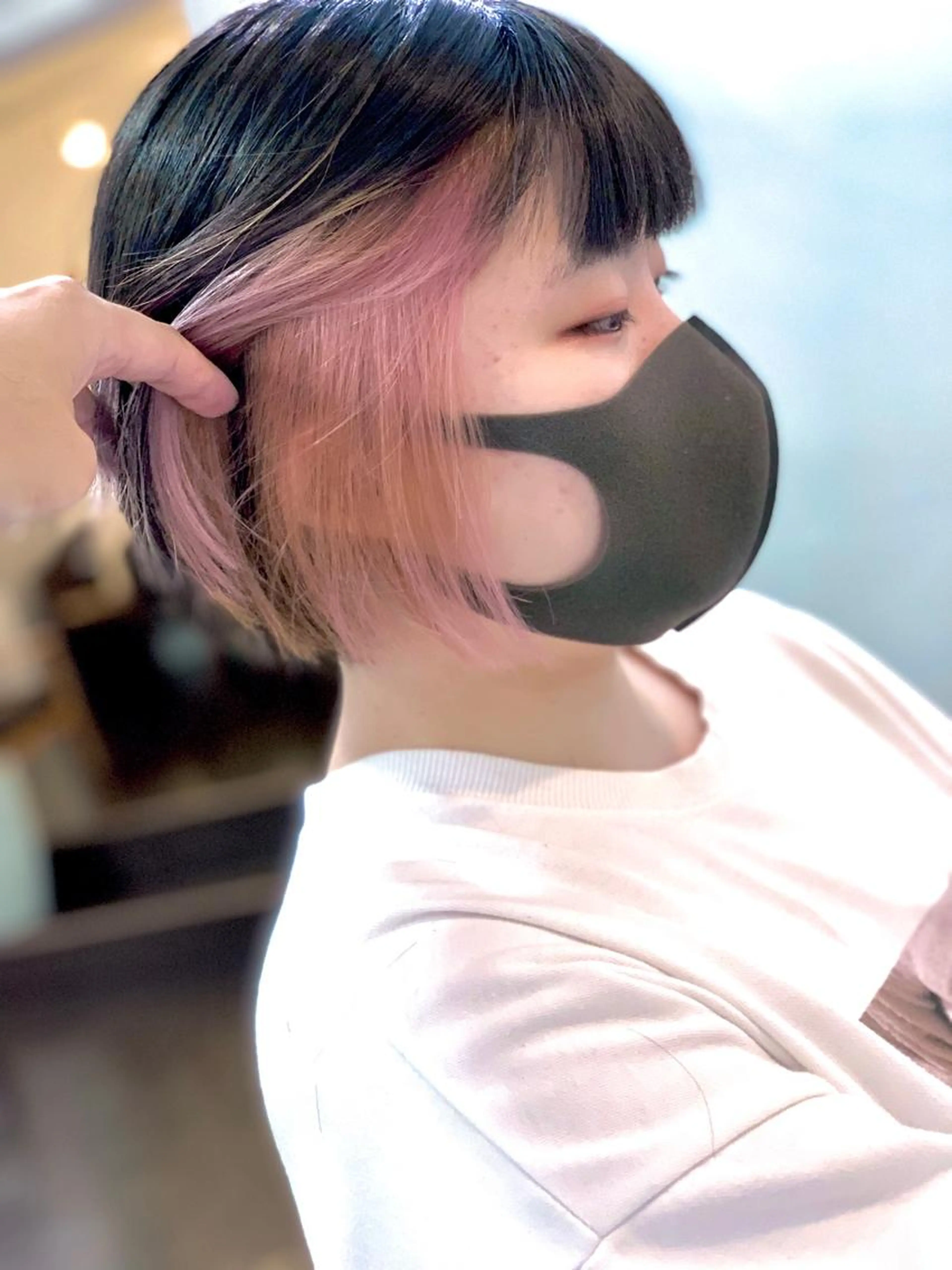 ✨minimo限定✨イヤリングカラー✨🧏‍♀️(ブリーチ込)カット込み✨ケアブリーチ込み‼️の写真