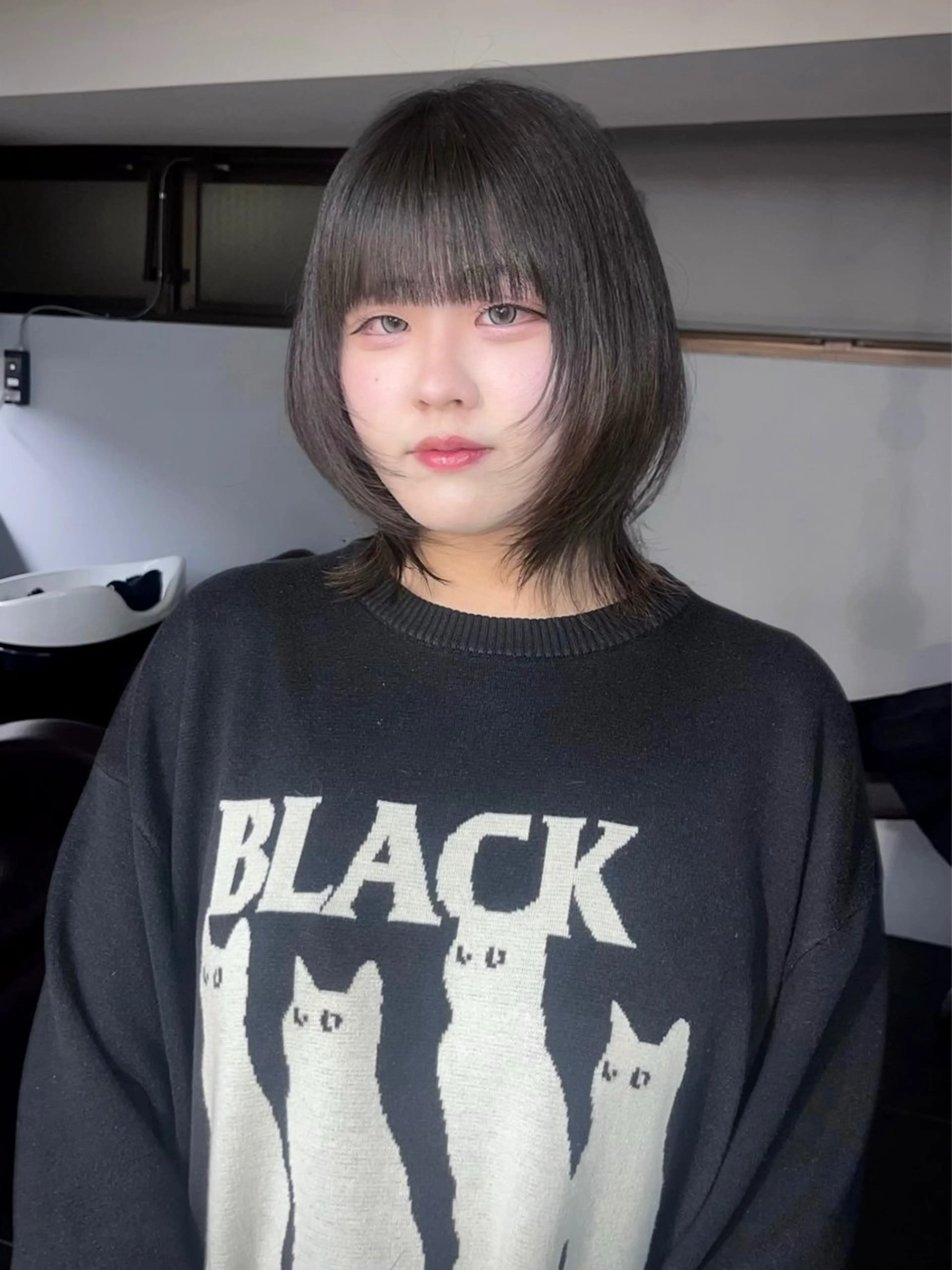 ミディアム ウルフ/顔まわり ♡めいのヘアスタイル