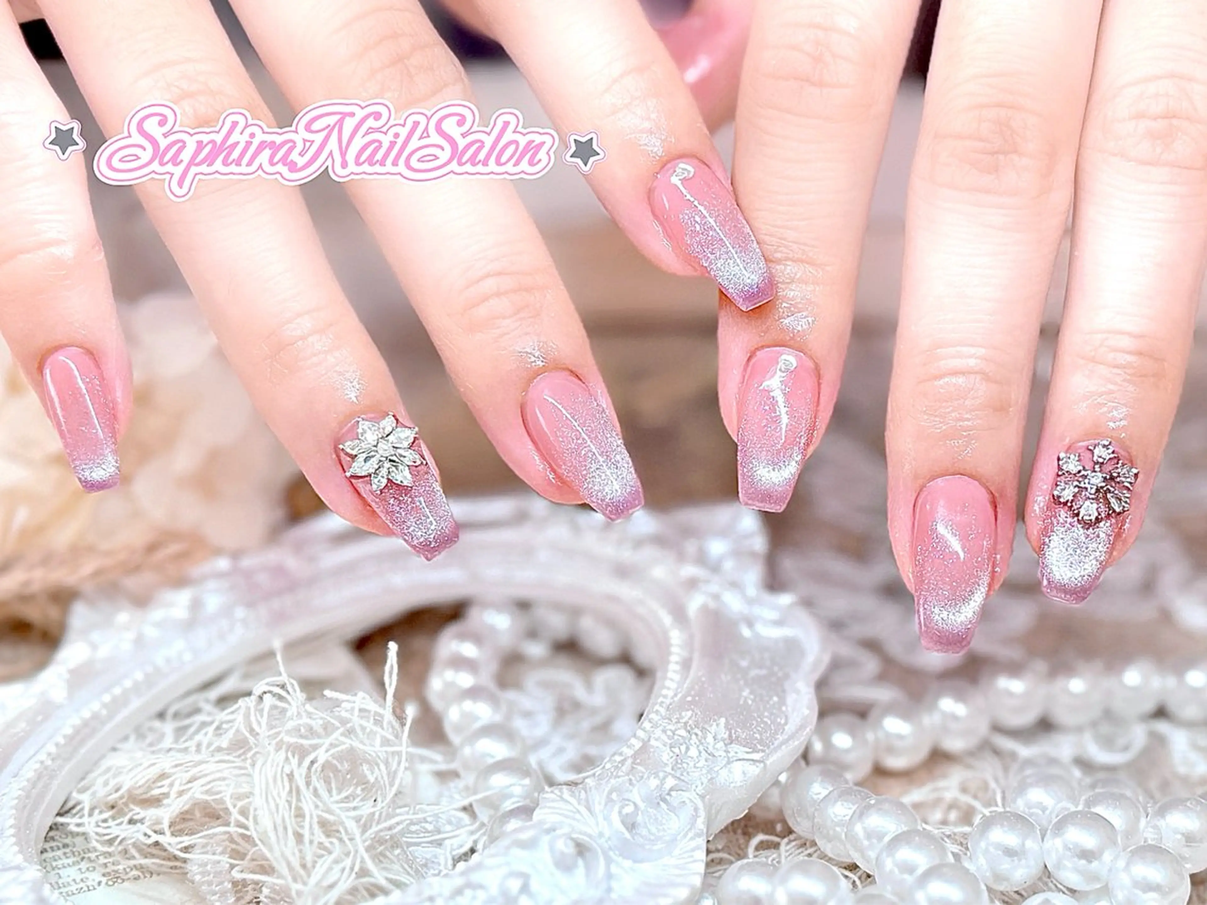 カラー ハンドネイル Saphiraネイル サロン錦糸町のネイルデザイン