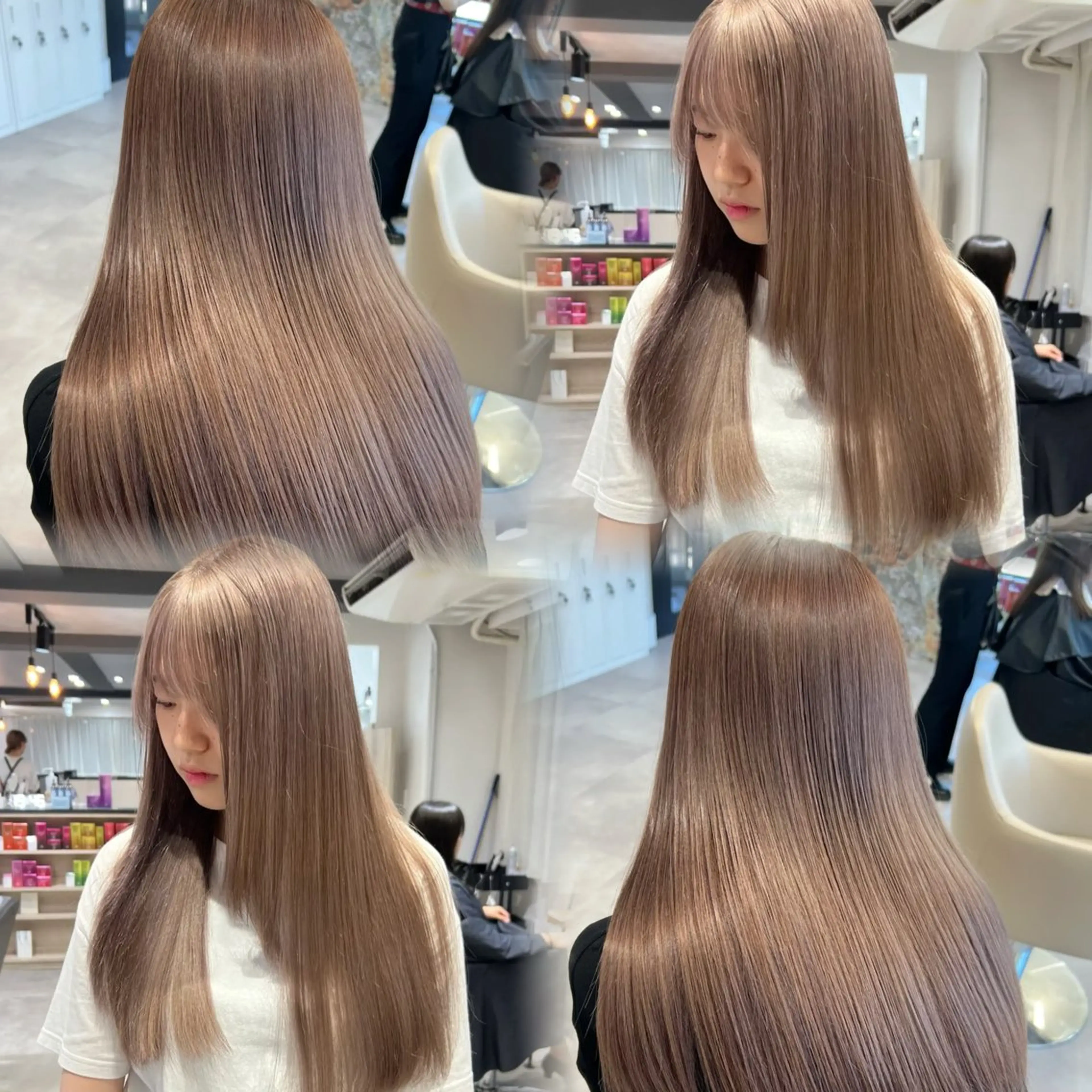 ロング ヘアカラー トリートメント 春に映えるハイトーン 🎀Kanon♡のヘアスタイル