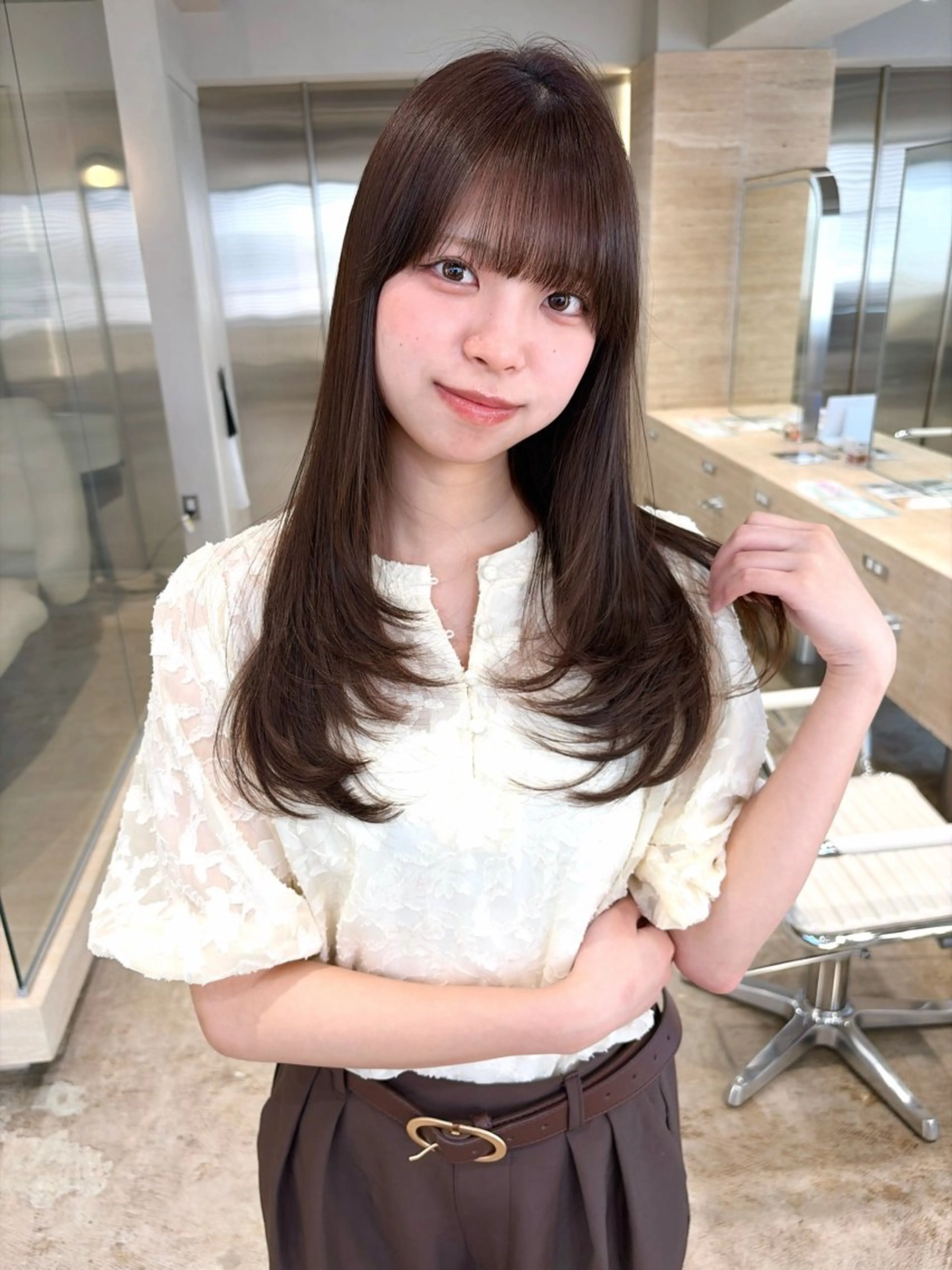 ミディアム カット 前髪・顔周りカット☆ あらいみゆのヘアスタイル