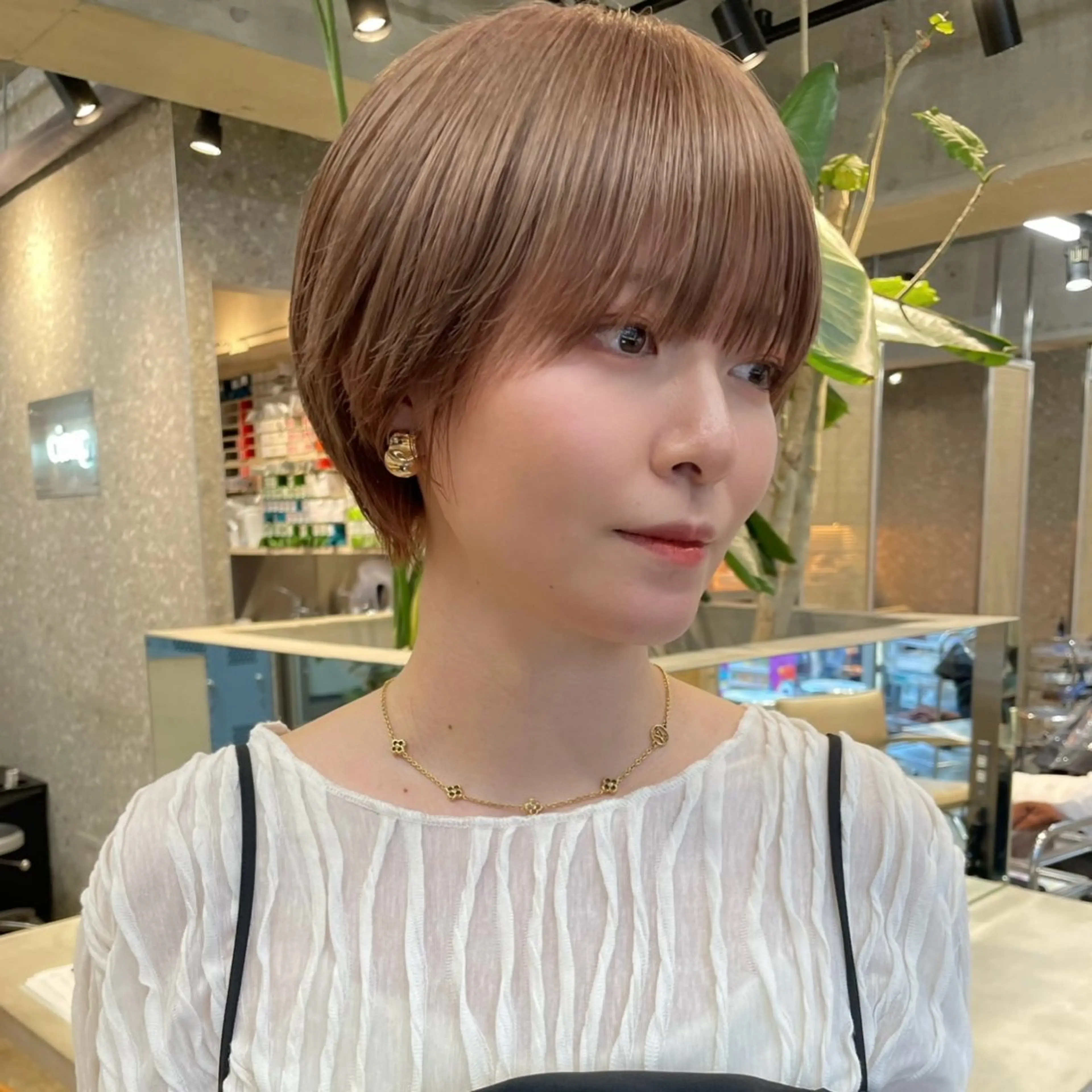 ショート ショートヘア ミルクティーベージュ 🩰🤎miharuのヘアスタイル