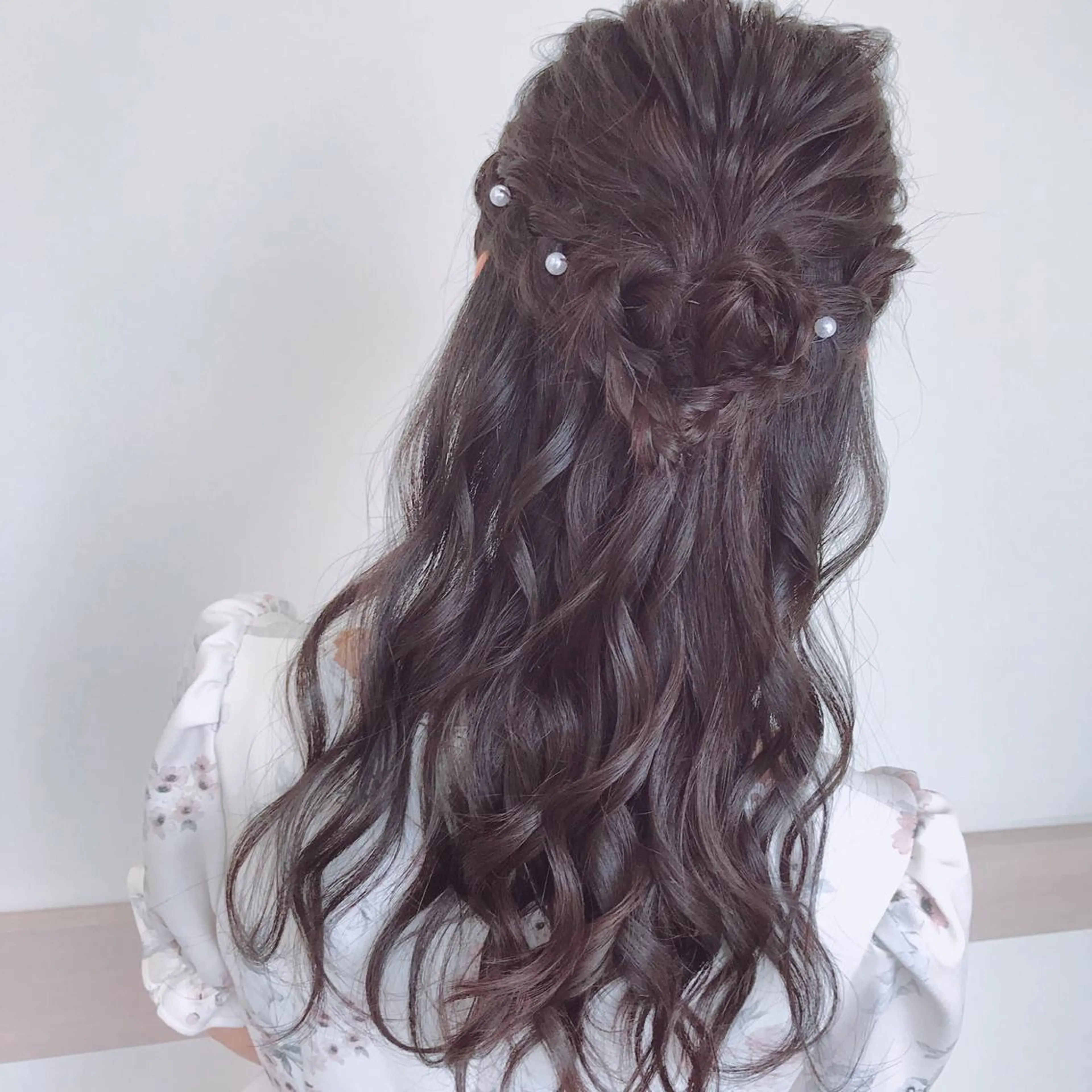 ヘアアレンジ ハーフアップ 顔まわり🤍小顔 カット🤍みさきのヘアスタイル