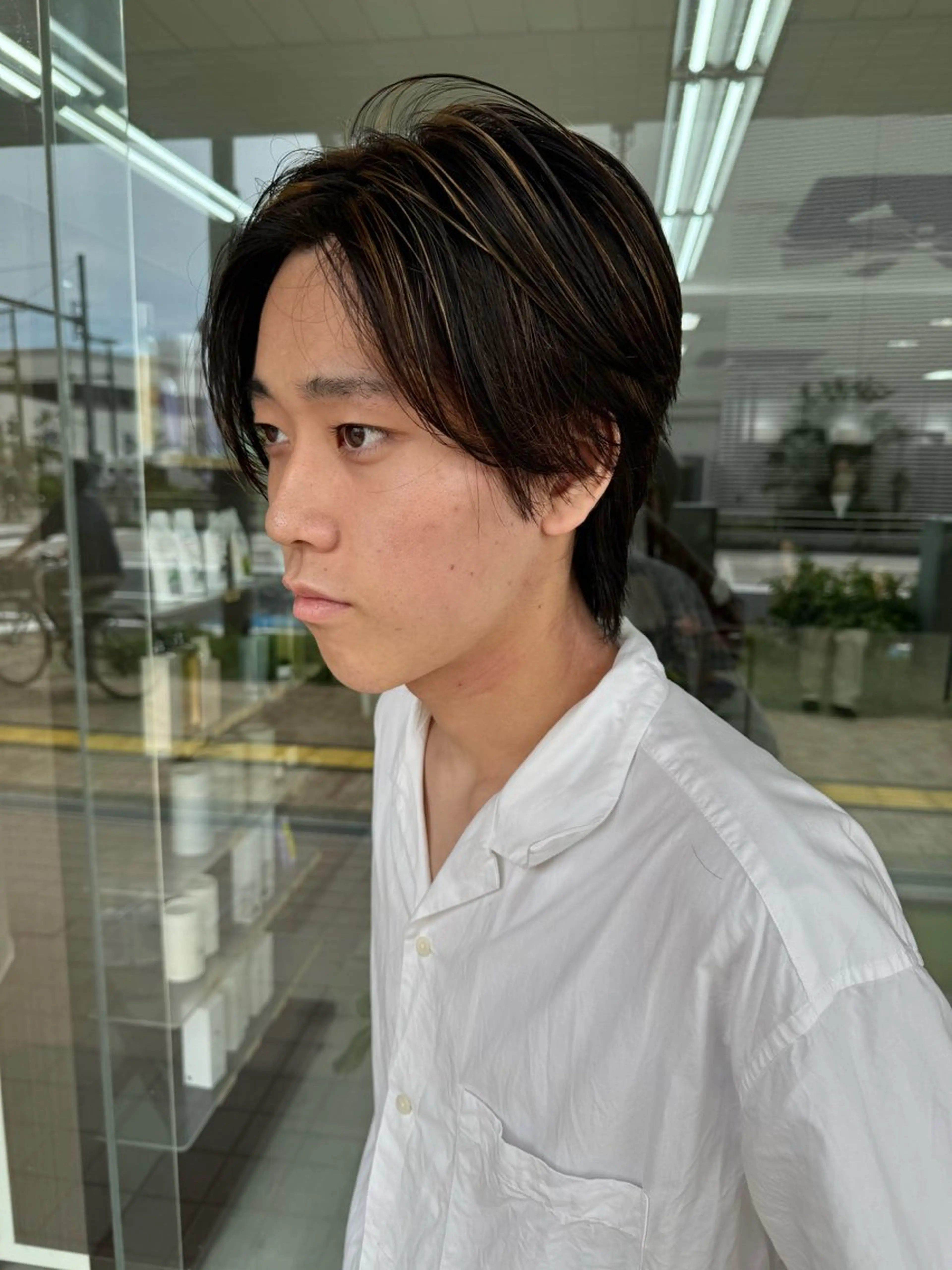 ショート カラー メンズ メンズハイライト ハイライトカラー ハイライト カット ヘアカラー メンズパーマの達人 / タカシマダイスケのヘアスタイル