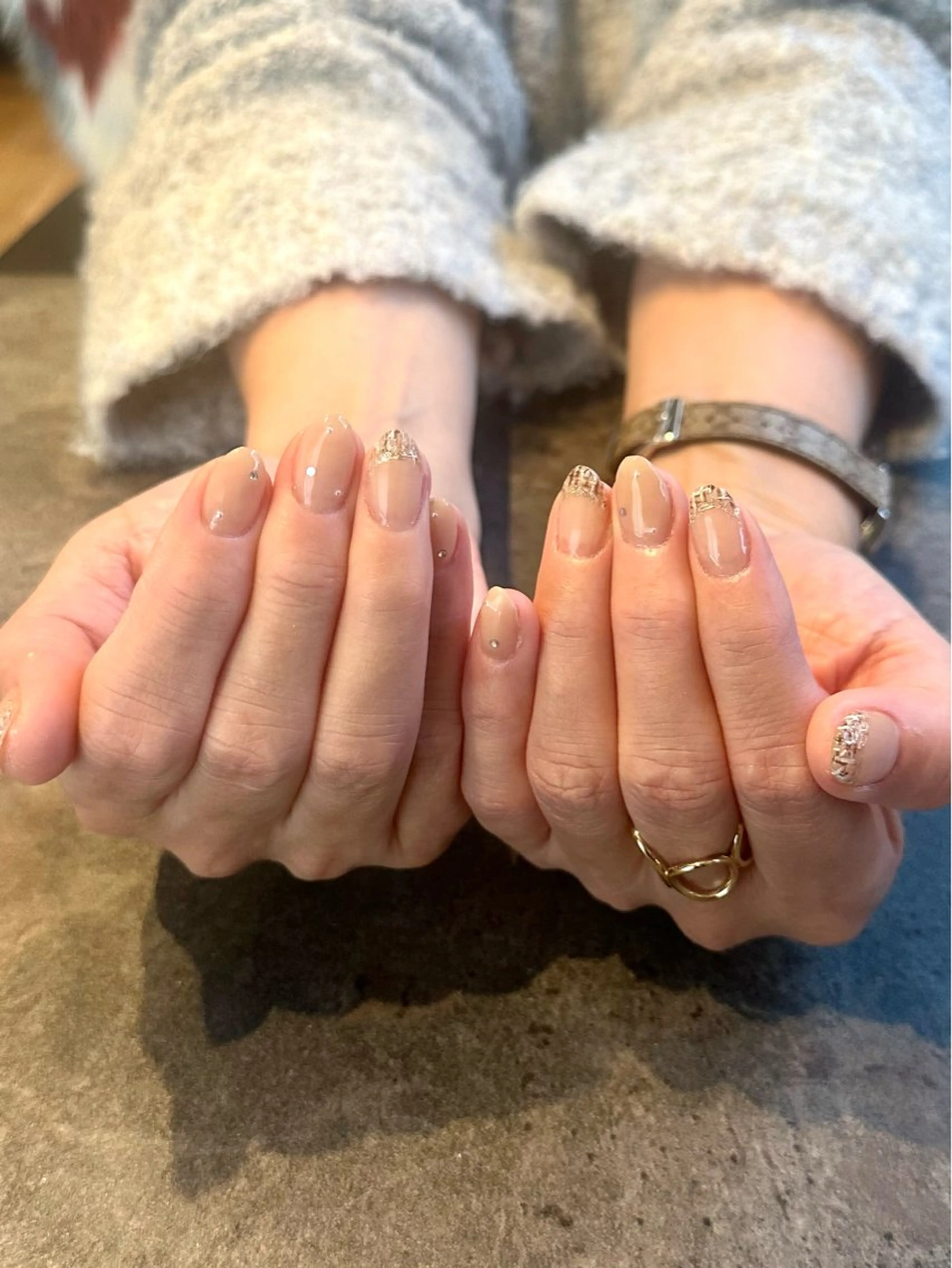 ネイル フレンチネイル マグネットネイル 大理石ネイル(マーブル) ミラーネイル ニュアンスネイル nail salon amanoのネイルデザイン