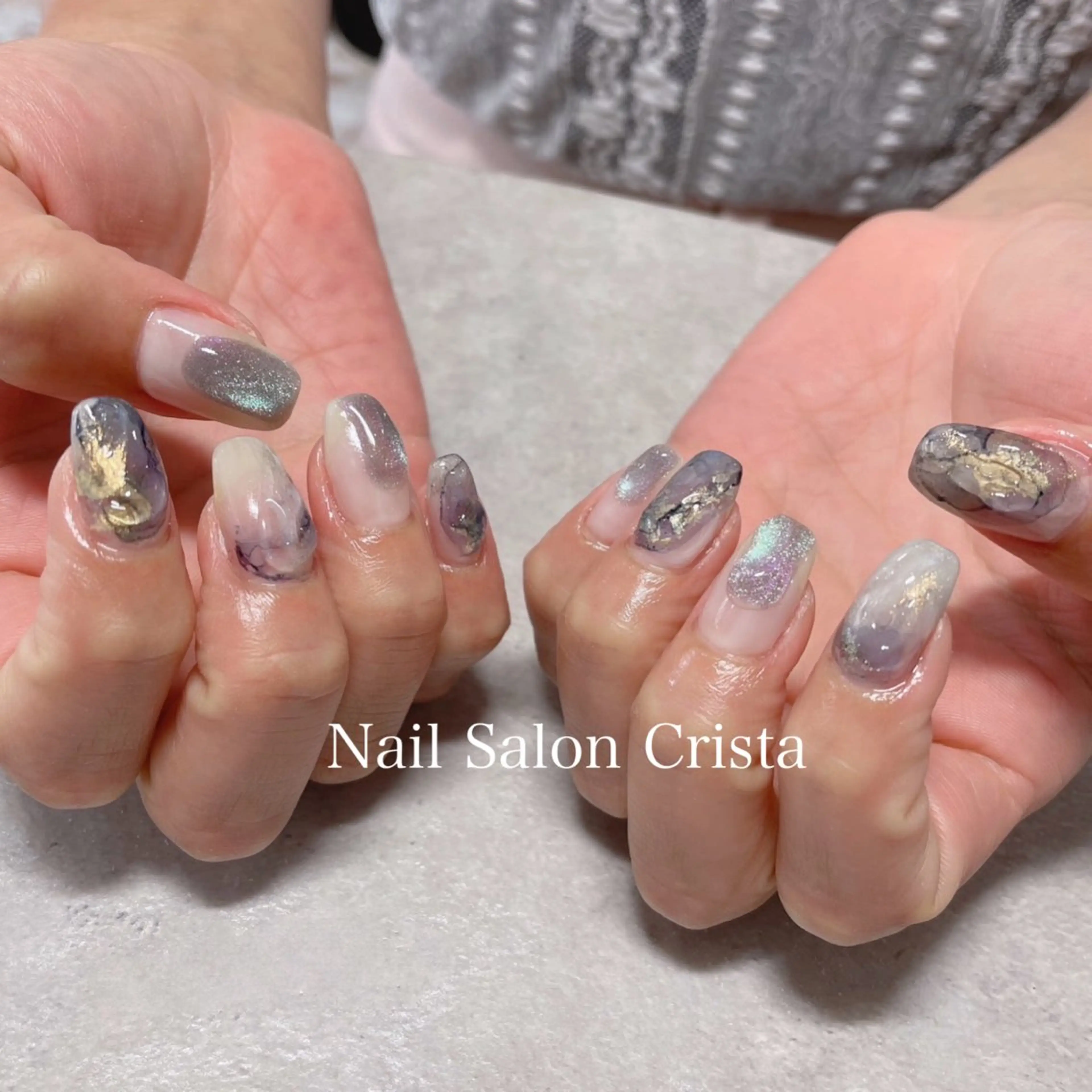 ネイル ジェルネイル パラジェル CRISTA MOMOのネイルデザイン