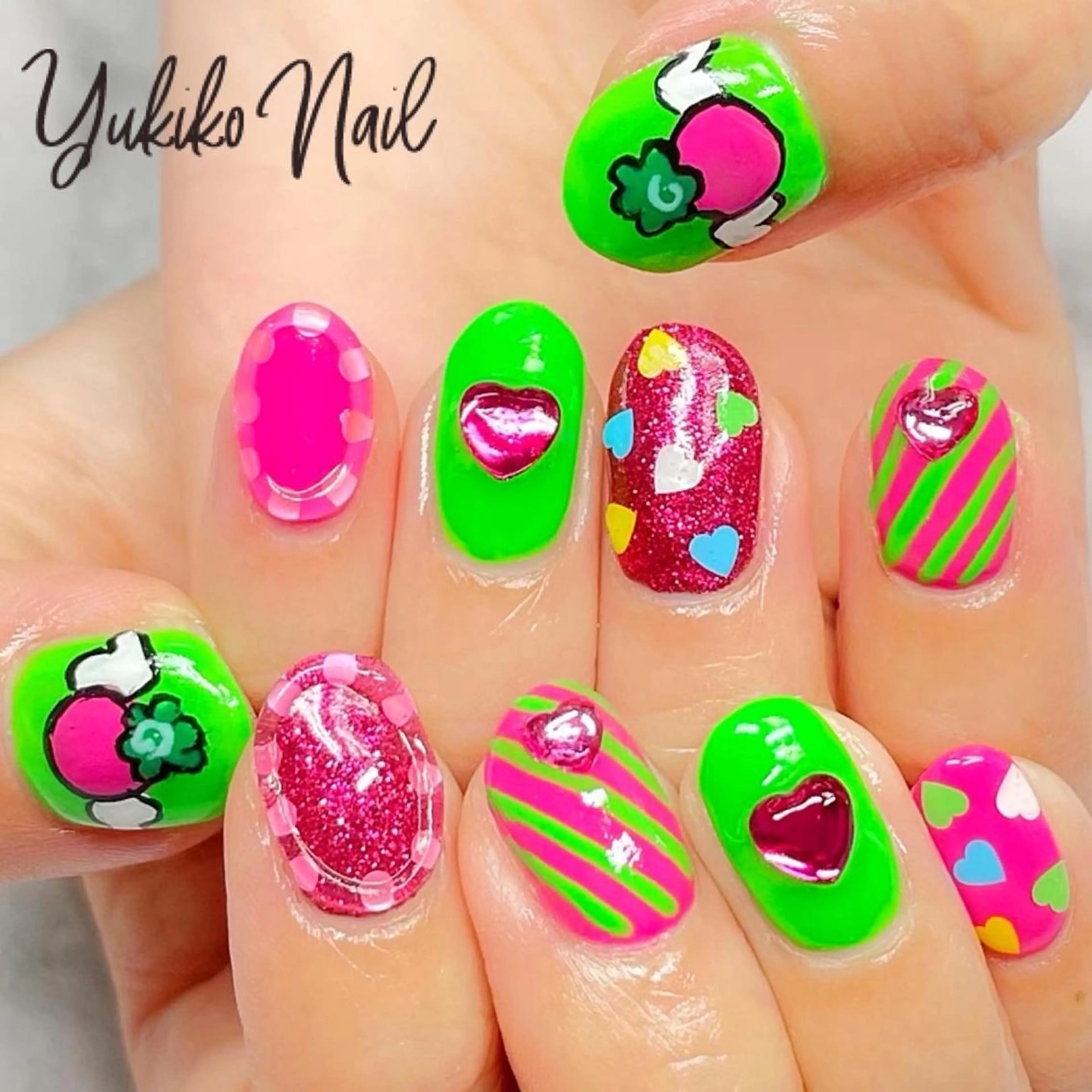 ネイル アートネイル 持ち込み ハンドネイル ユキコ ネイルのネイルデザイン