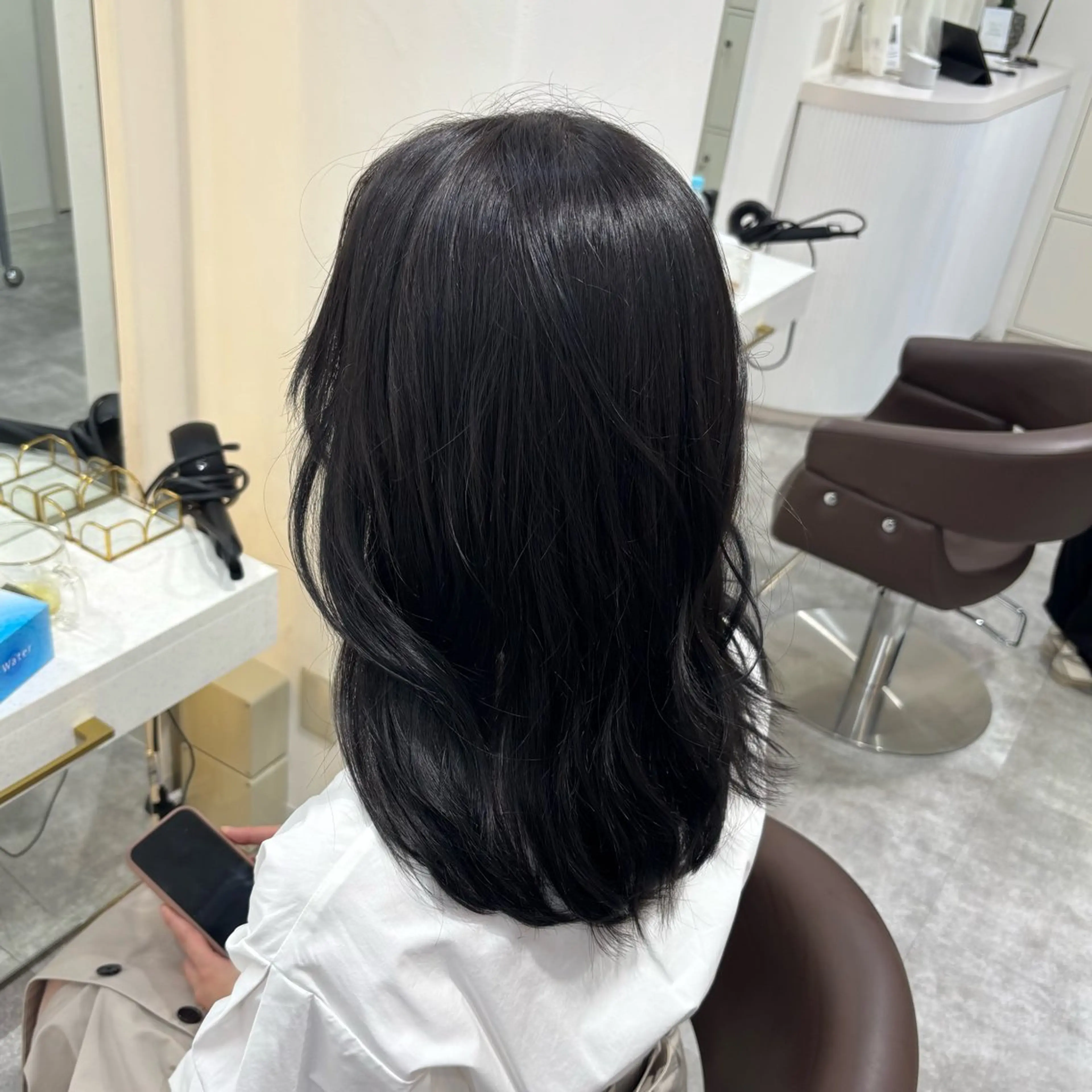 ミディアム カラー ヘアカラー トリートメント ヘアセット 艶髪カラー・髪質改善 ストレートAsunaのヘアスタイル
