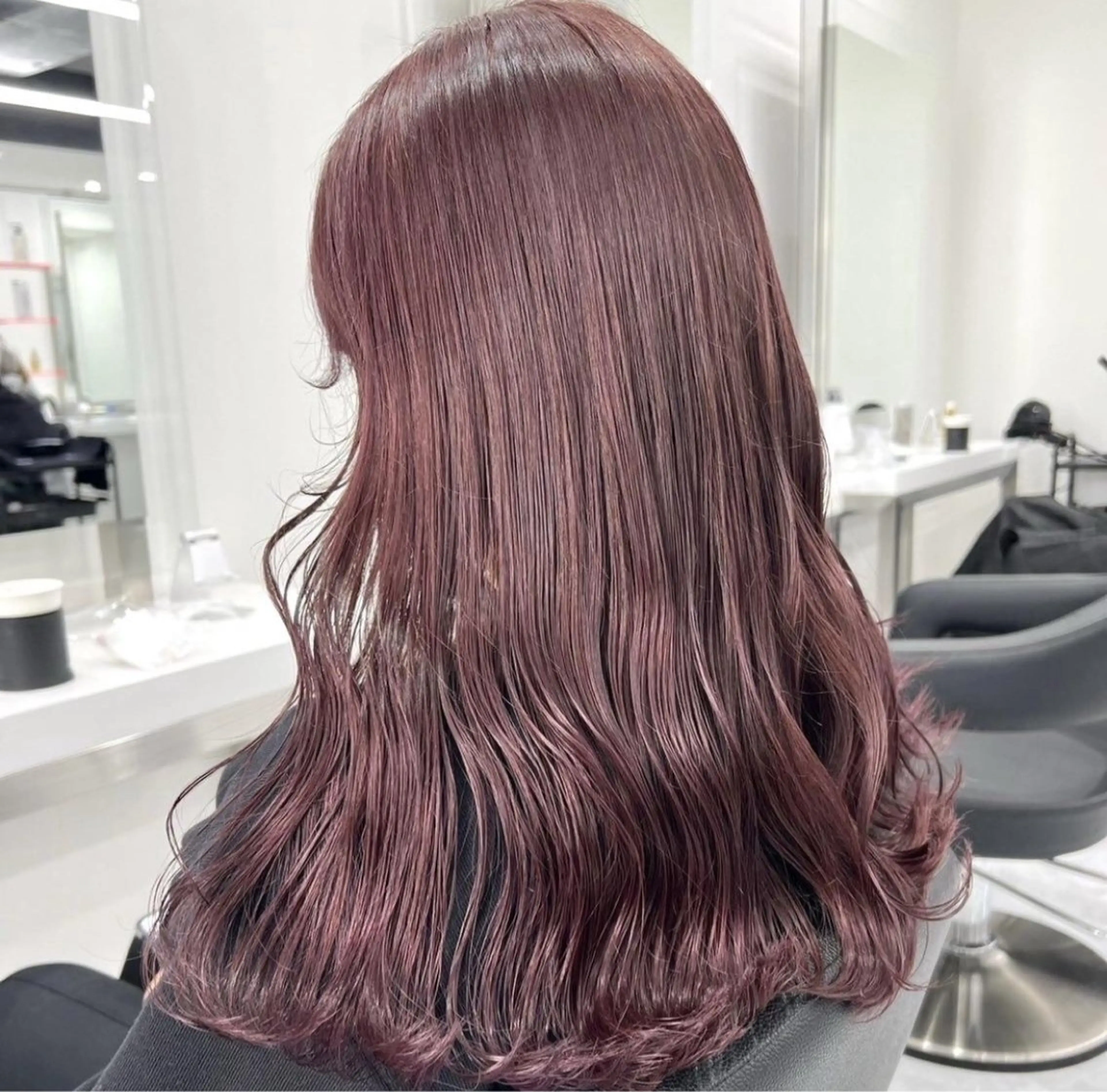 ロング ヘアカラー 韓国ヘア/ブリーチ無 しWカラー/オリーブのヘアスタイル