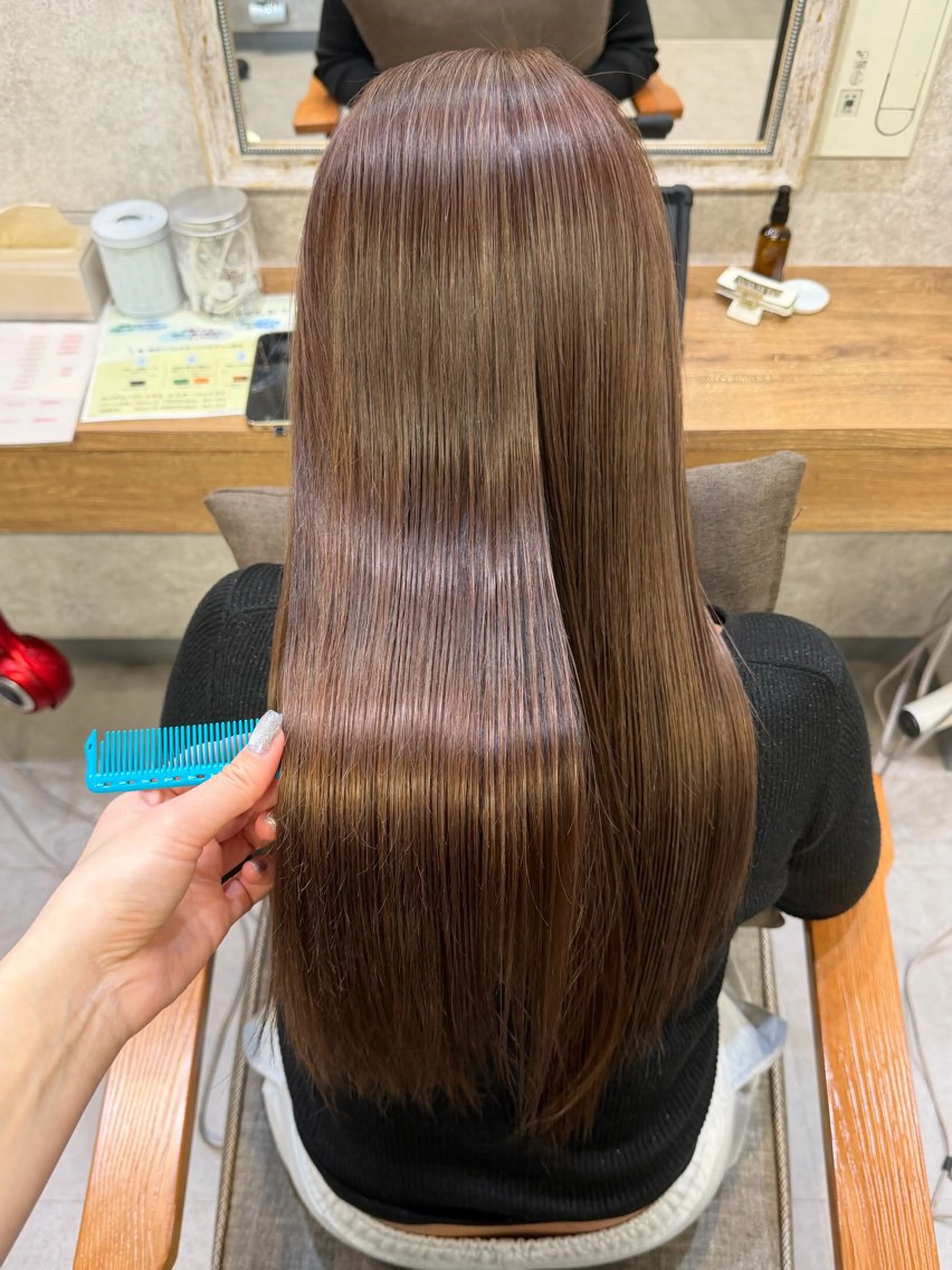 ロング カラー ヘアカラー トリートメント ツヤちゅるカラー✮ すずなのヘアスタイル