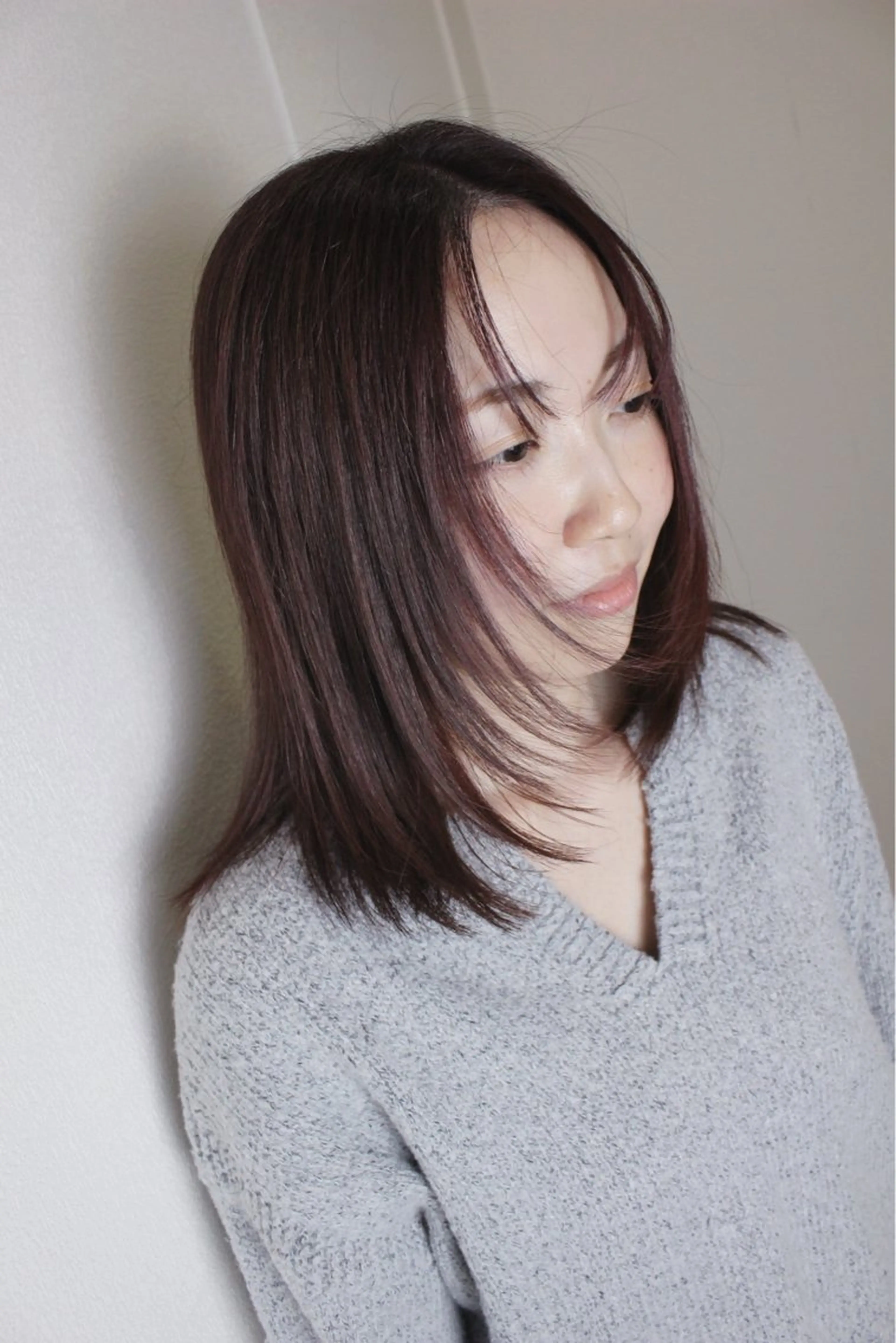 ミディアム カラー ベージュカラー ピンクカラー ピンクベージュ レイヤーカット カット ヘアカラー 土居 正季のヘアスタイル