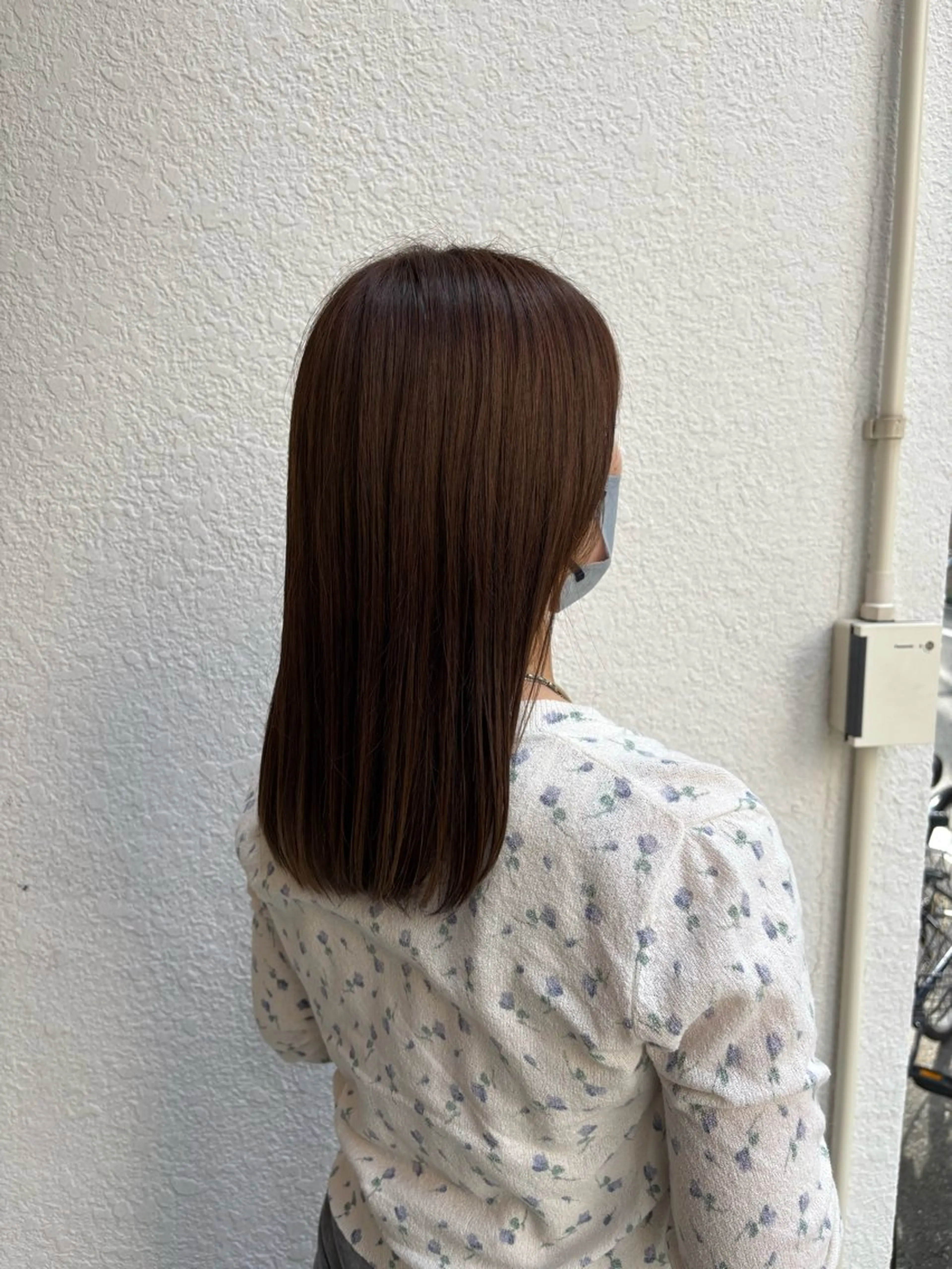 ミディアム カット ヘアカラー 透明感カラー♡はるか 髪質改善のヘアスタイル