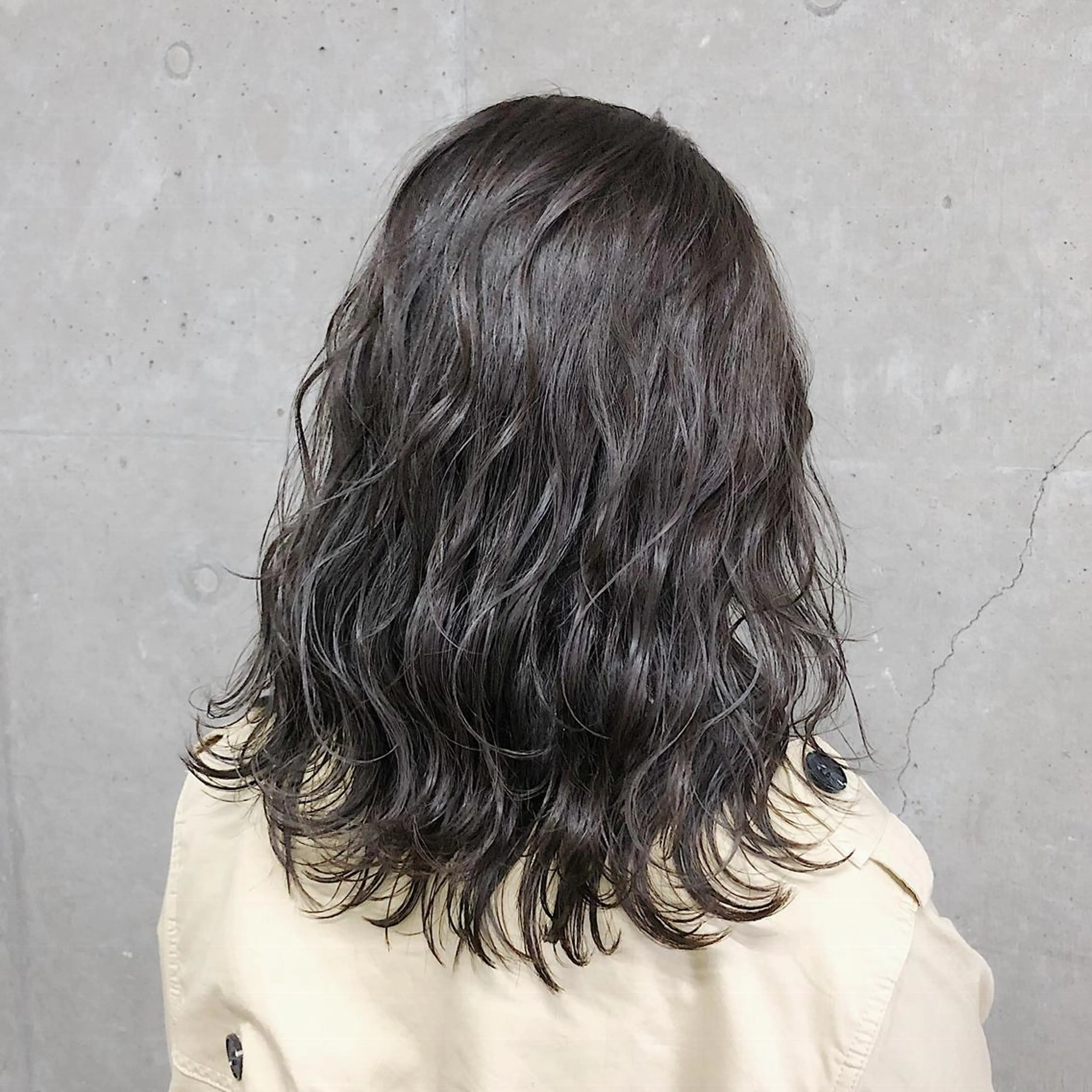 ミディアム カラー アディクシーカラー ダークグレー ノンダメージ髪質改善 カラー💎/KURAのヘアスタイル