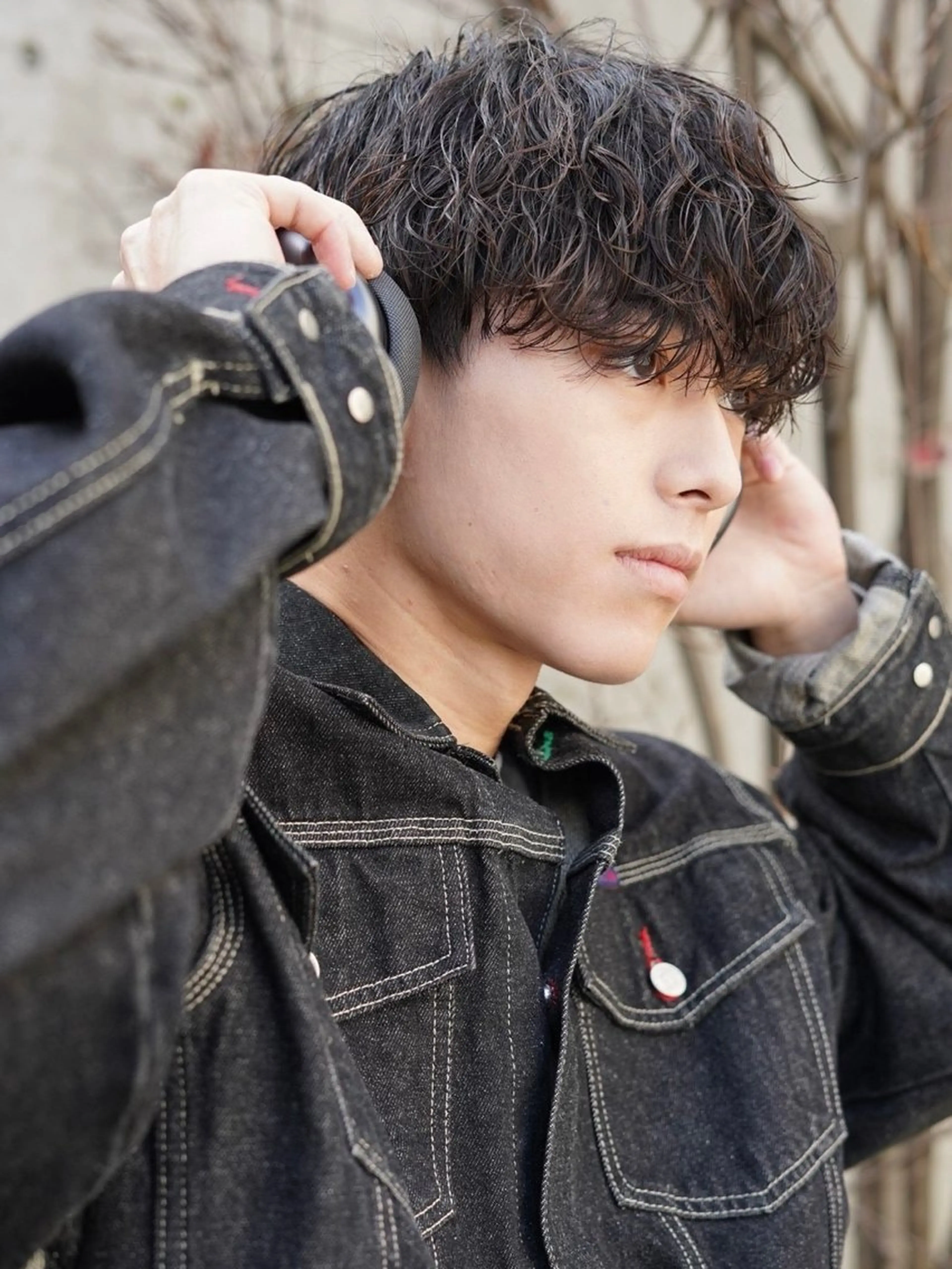 ショート カラー パーマ メンズ メンズパーマ 波巻きパーマ 栄💗レイヤーカット ｜パーマ｜haruのヘアスタイル