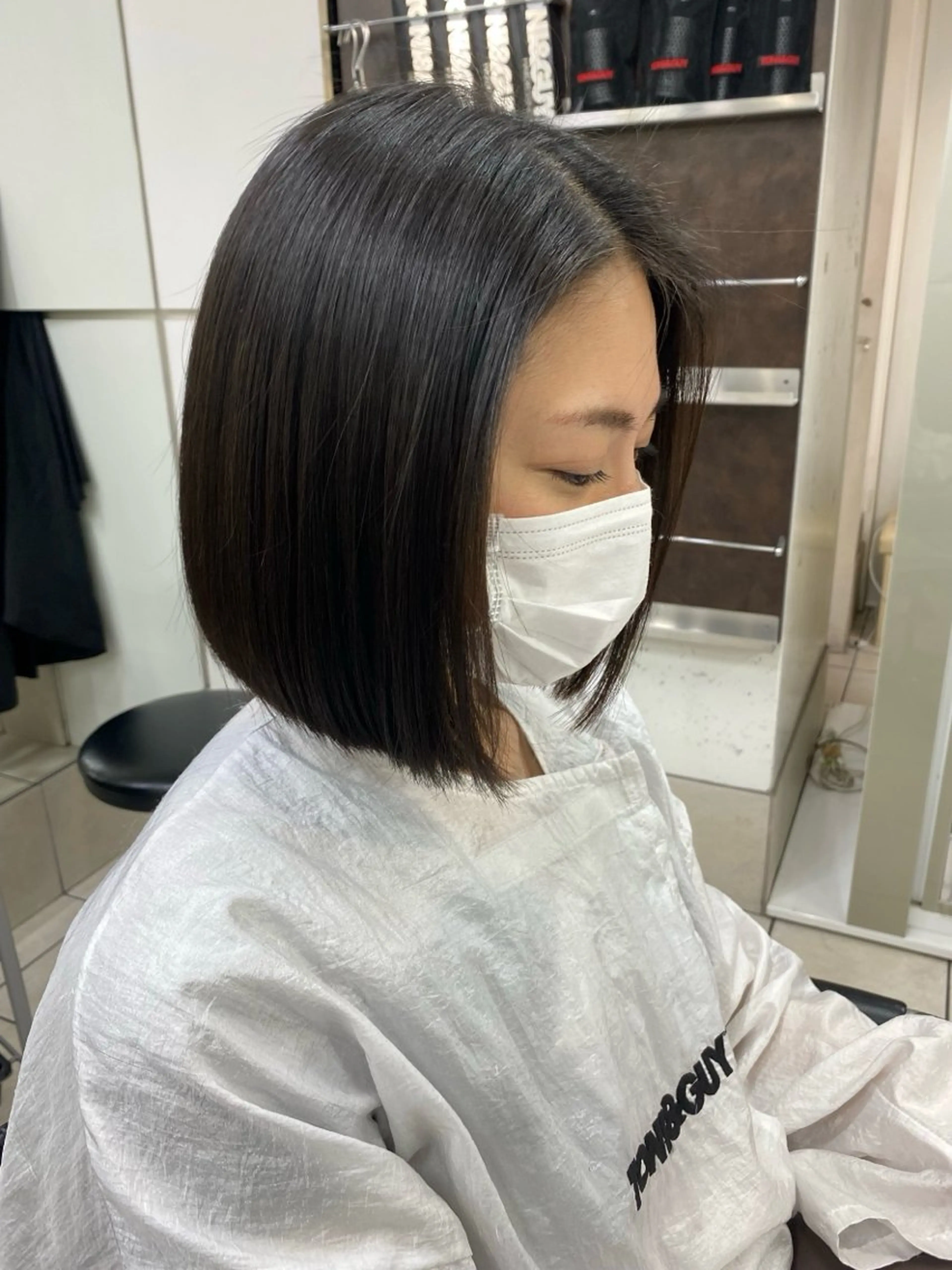 ミディアム 切りっぱなしボブ ボブ トリートメント 🩶Nemoto Saki🩶のヘアスタイル