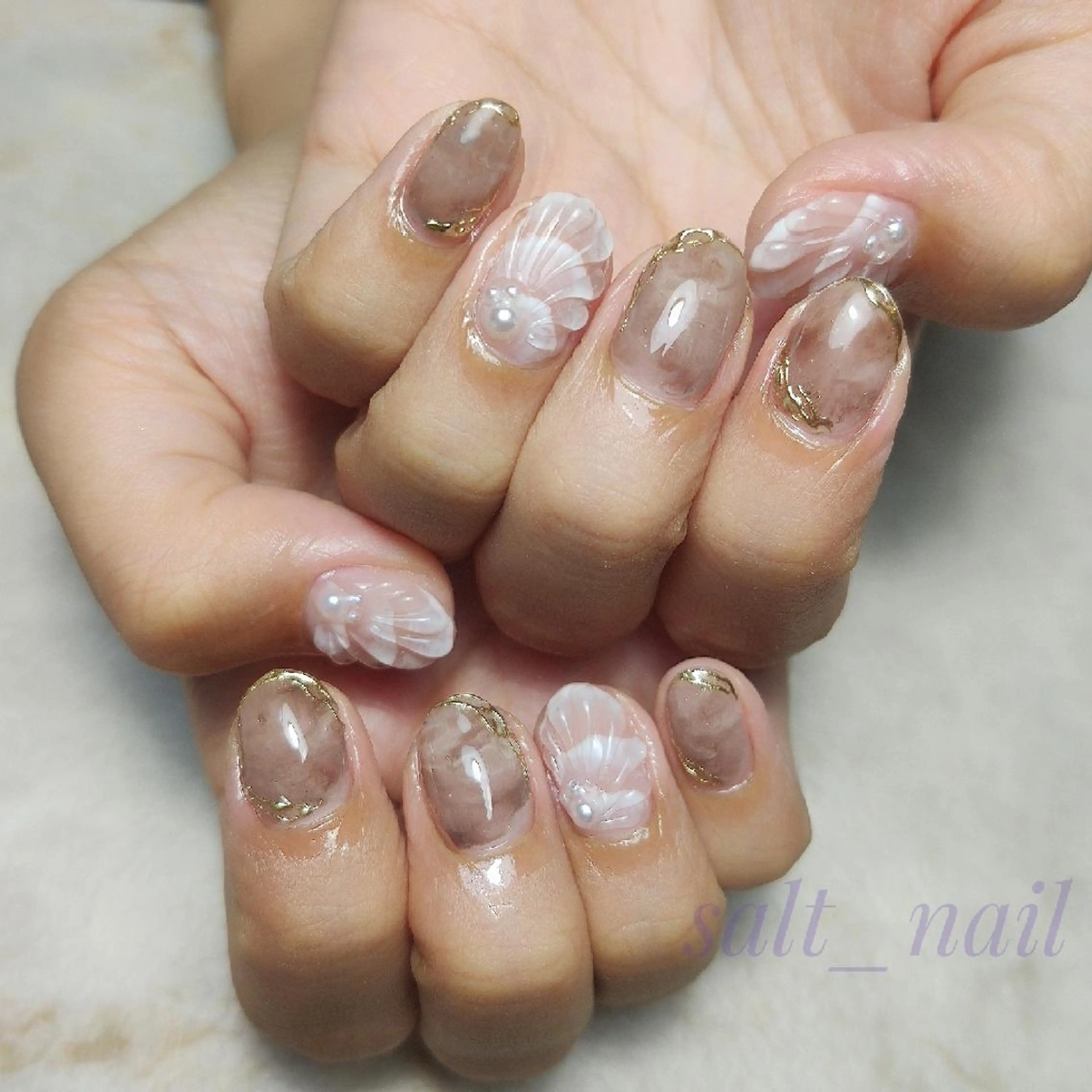 ネイル ニュアンスネイル ハンドネイル 個人サロン saltnailのネイルデザイン