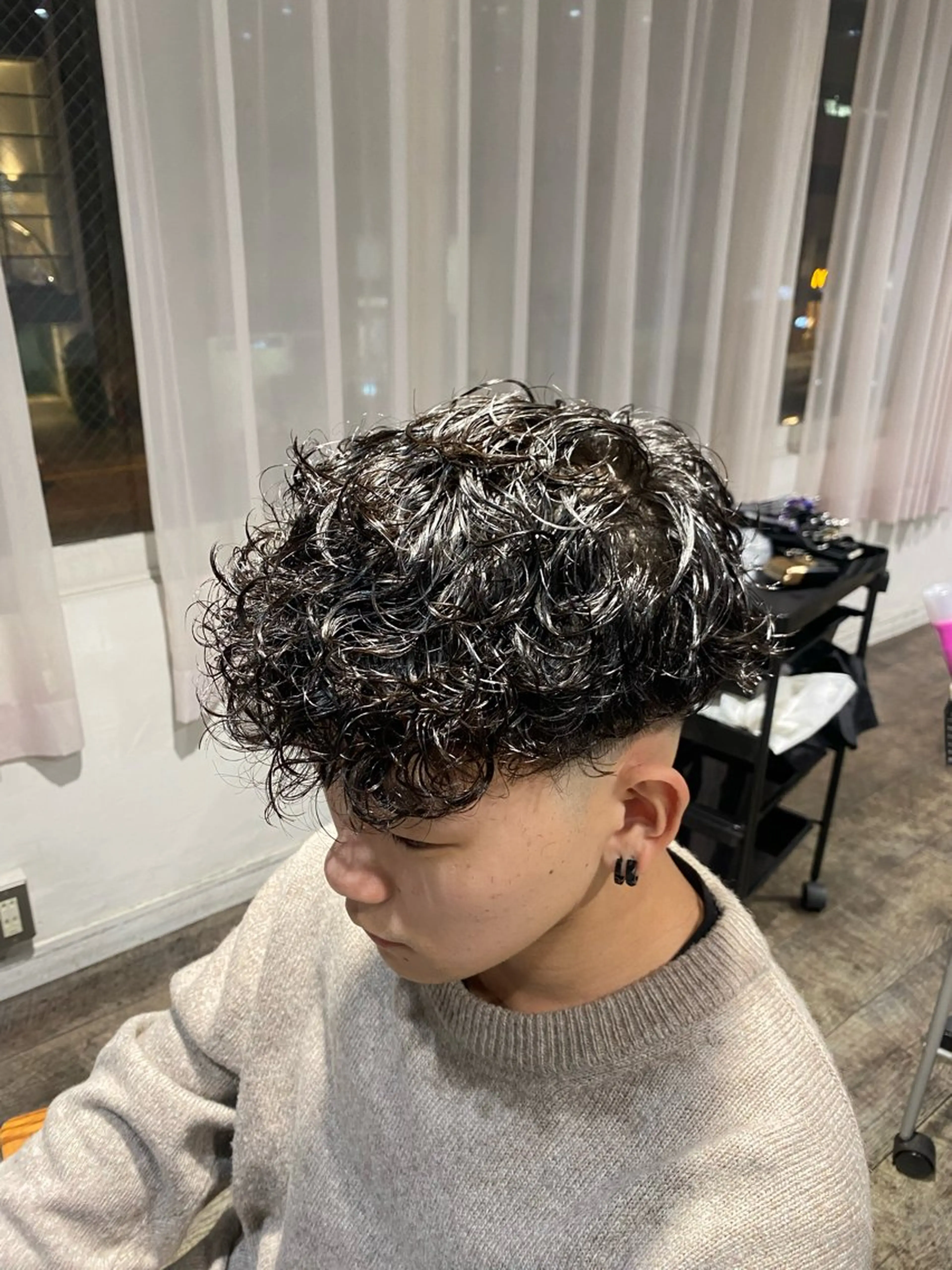ショート パーマ メンズ カット パーマ 大阪/メンズパーマ /海外風/江﨑翔のヘアスタイル