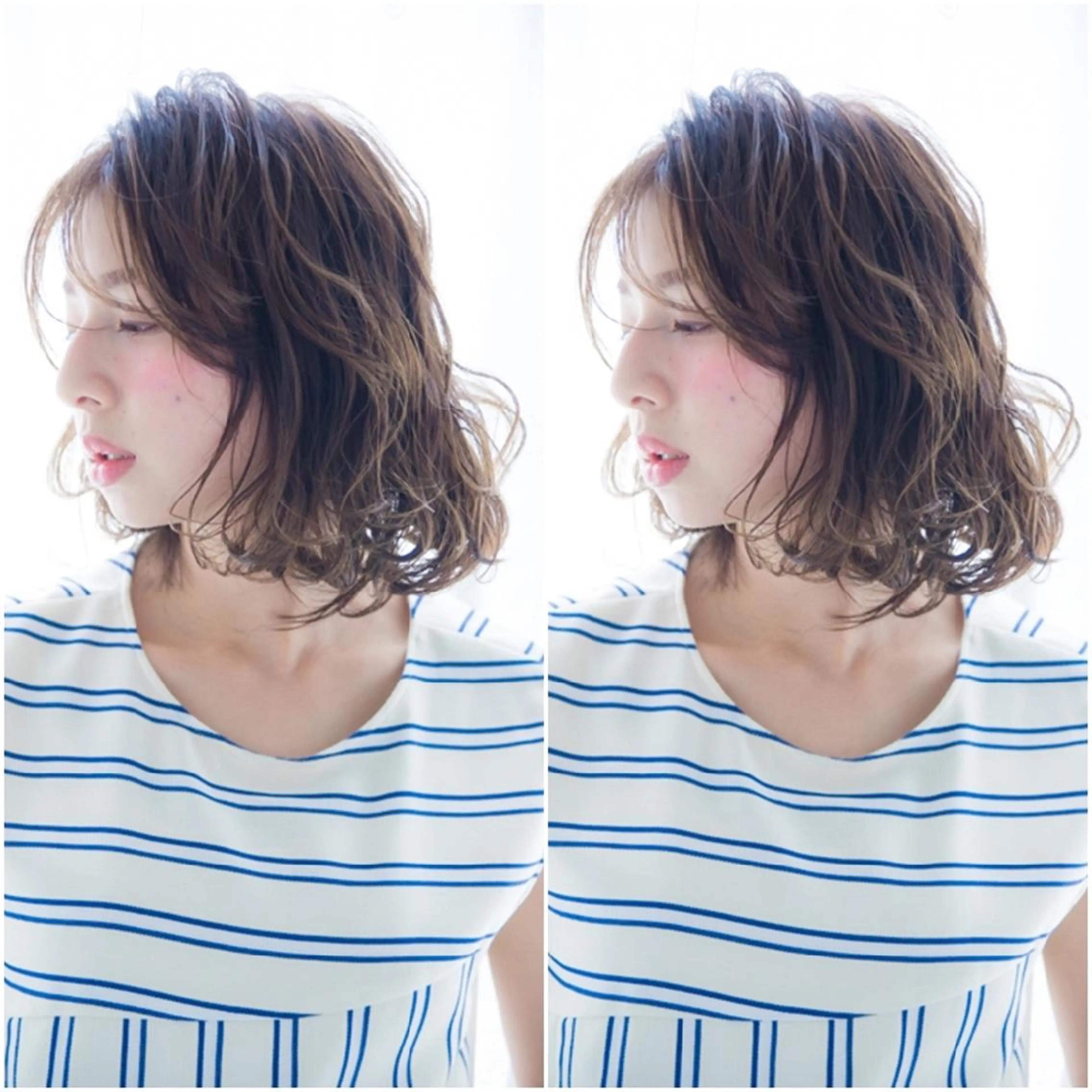 パーマ カラー ミディアム タナカ *歴10年以上*のヘアスタイル