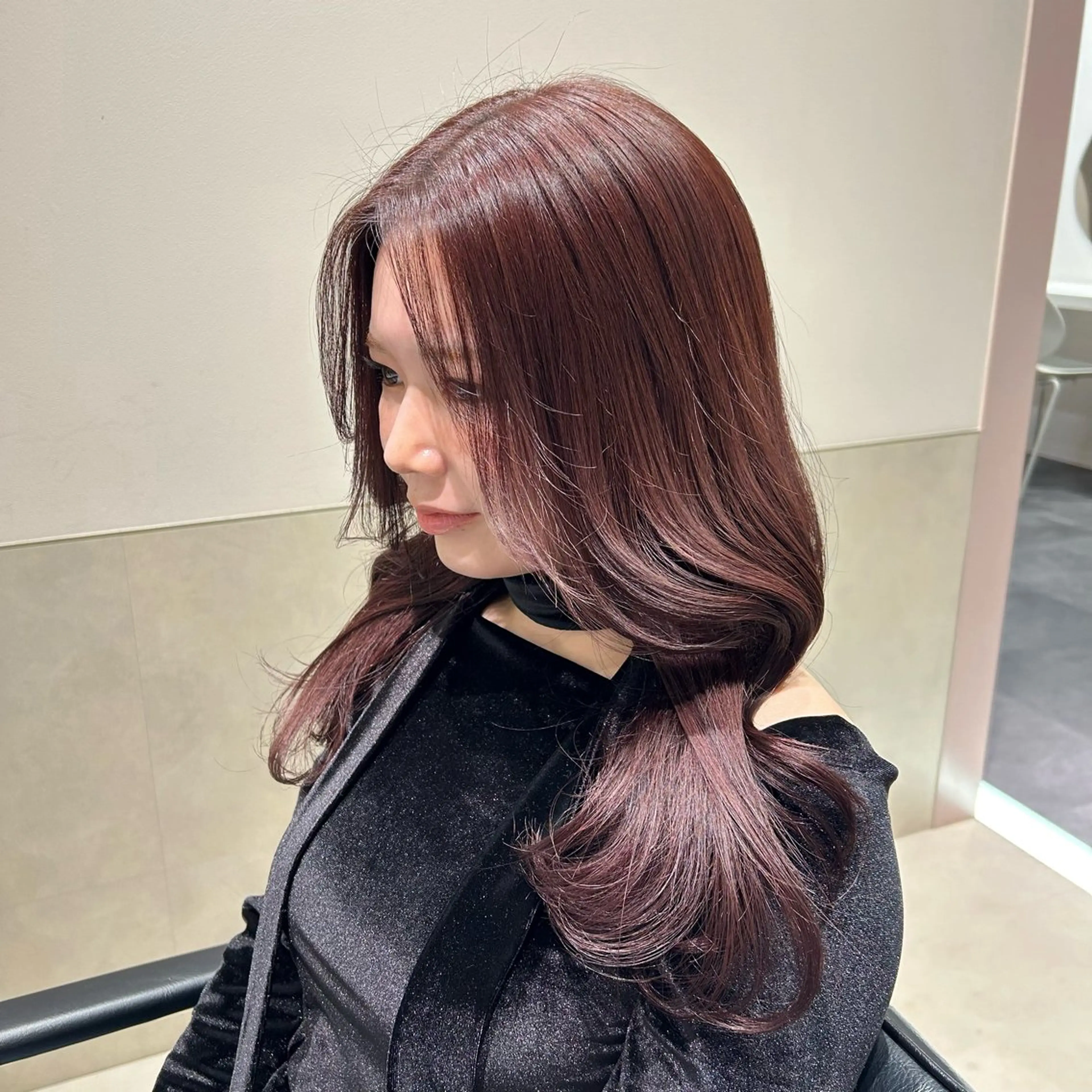 セミロング カラー ヘアアレンジ ヘアカラー トリートメント GOTODAY shair salon 横浜mare店所属・mai🍑暖色カラー /レイヤー💖のヘアスタイル