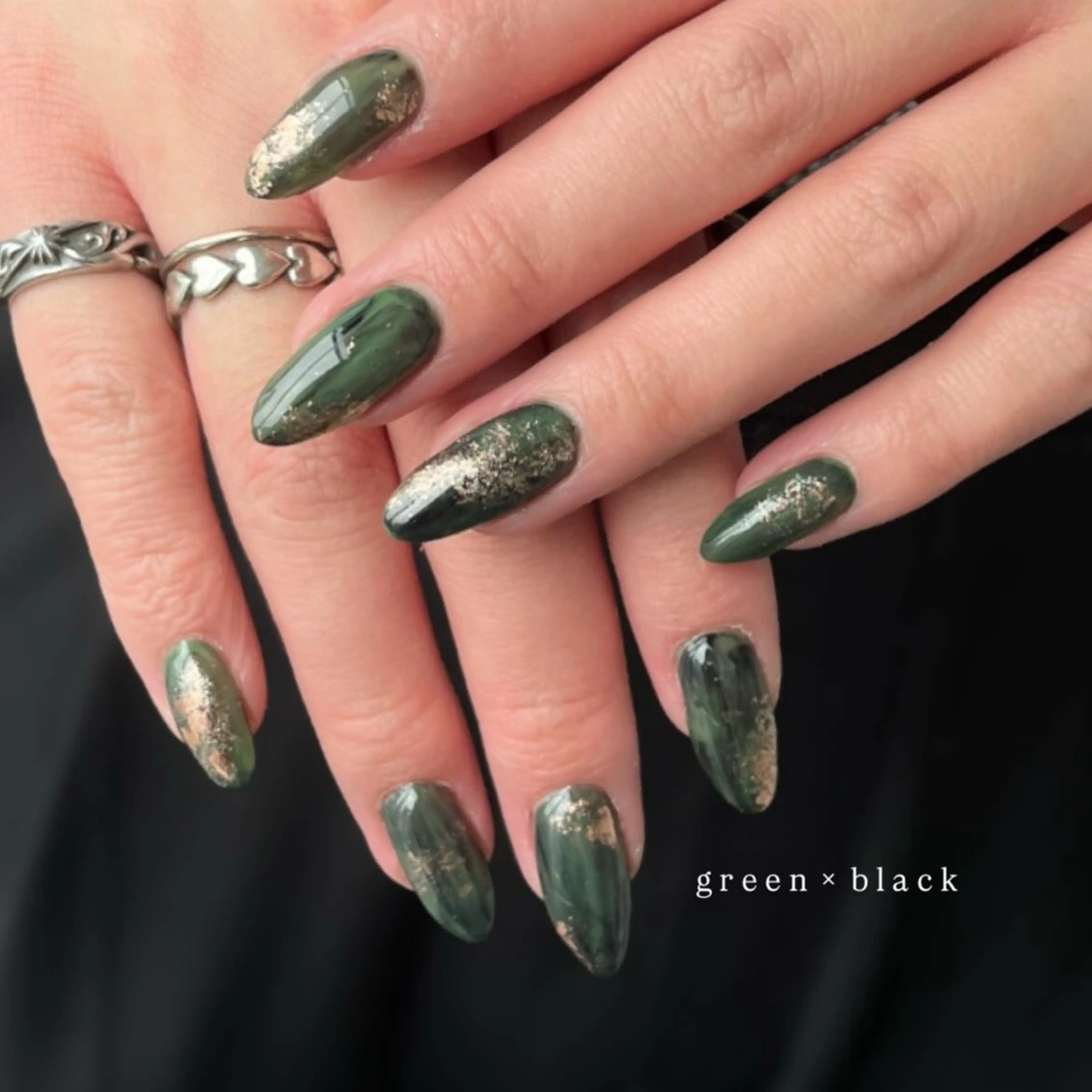 ネイル グリーン ピンク mieux MAOのネイルデザイン