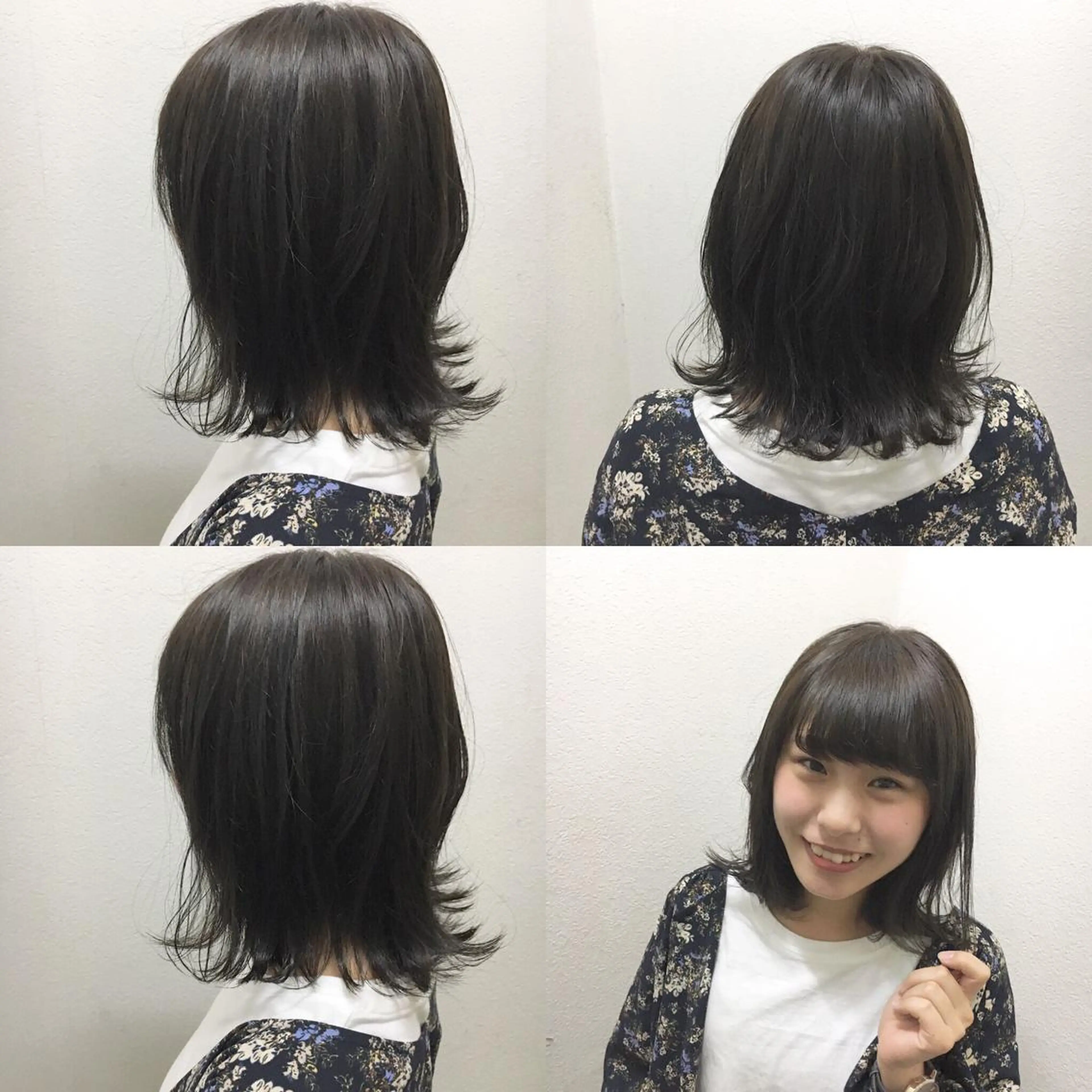 ショート カラー ボブ 外ハネヘア JILBLAN京都 ショート/ハイライトのヘアスタイル