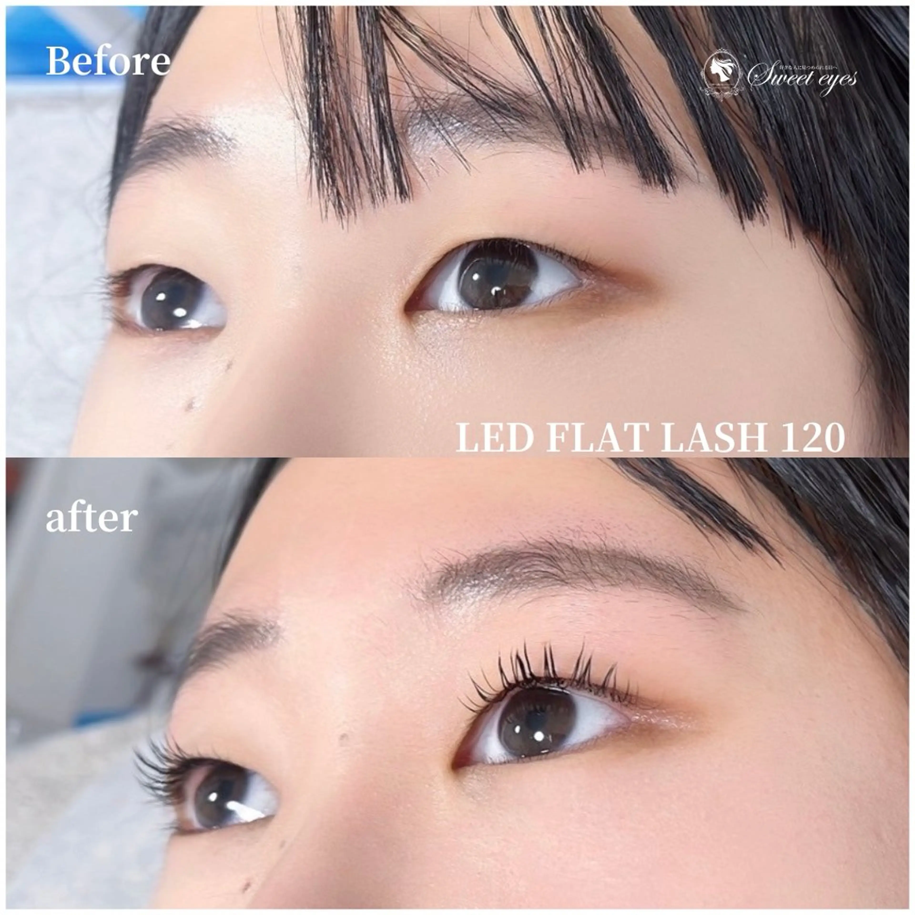 マツエク・マツパ フラットラッシュ ナチュラル マツエク Sweeteyes 金山店のマツエク・マツパデザイン