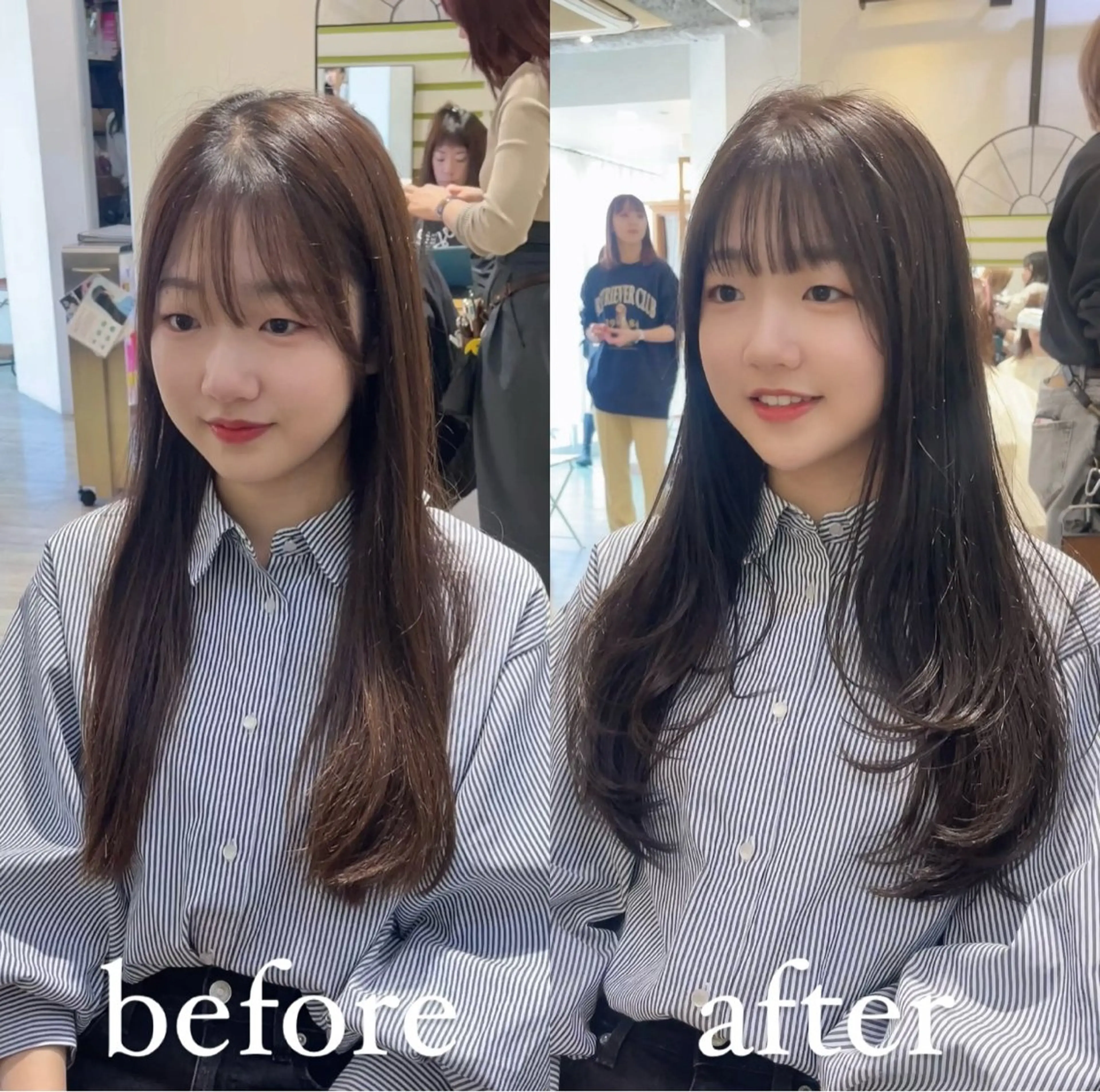 ロング カラー ロングレイヤー 透明感カラー グレージュ ラベンダーカラー オレンジ カット ヘアカラー トリートメント ヘッドスパ 大人可愛い透明感🌟 小顔・韓国髪🌟野中のヘアスタイル