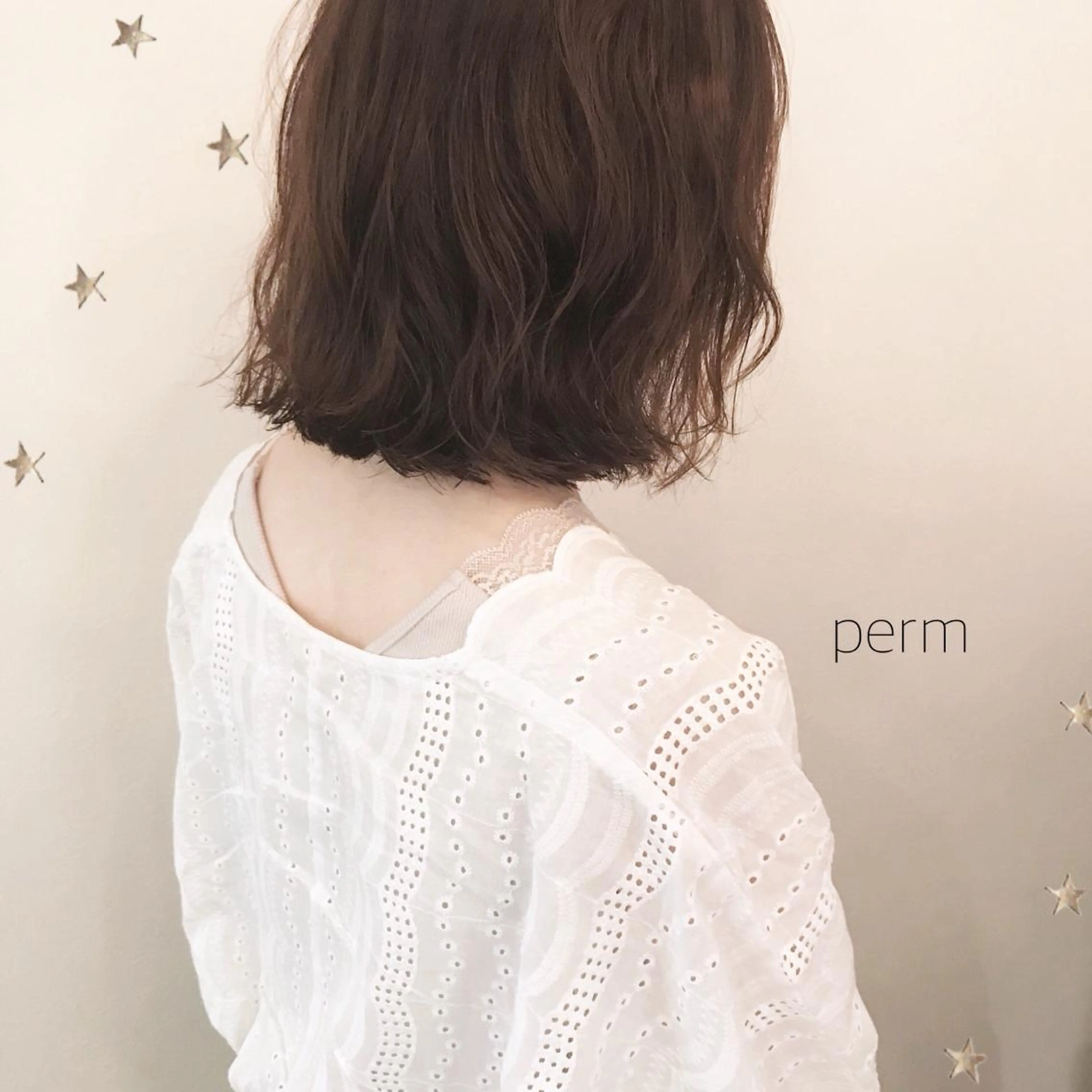 ミディアム パーマ 市川 千夏のヘアスタイル