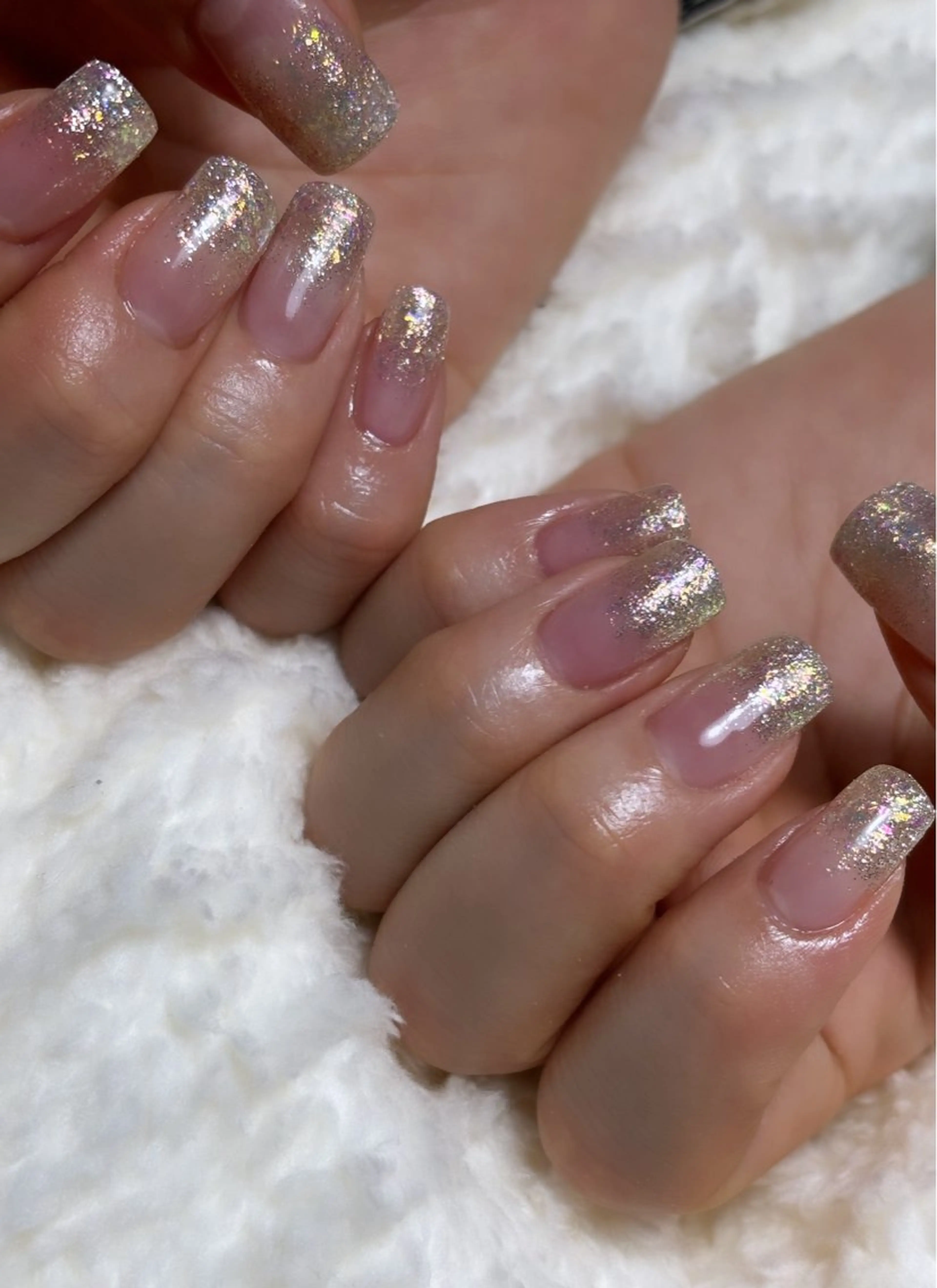 ネイル ラメ(グリッター) ラメグラデーション ワンホンネイル nail by R'eのネイルデザイン