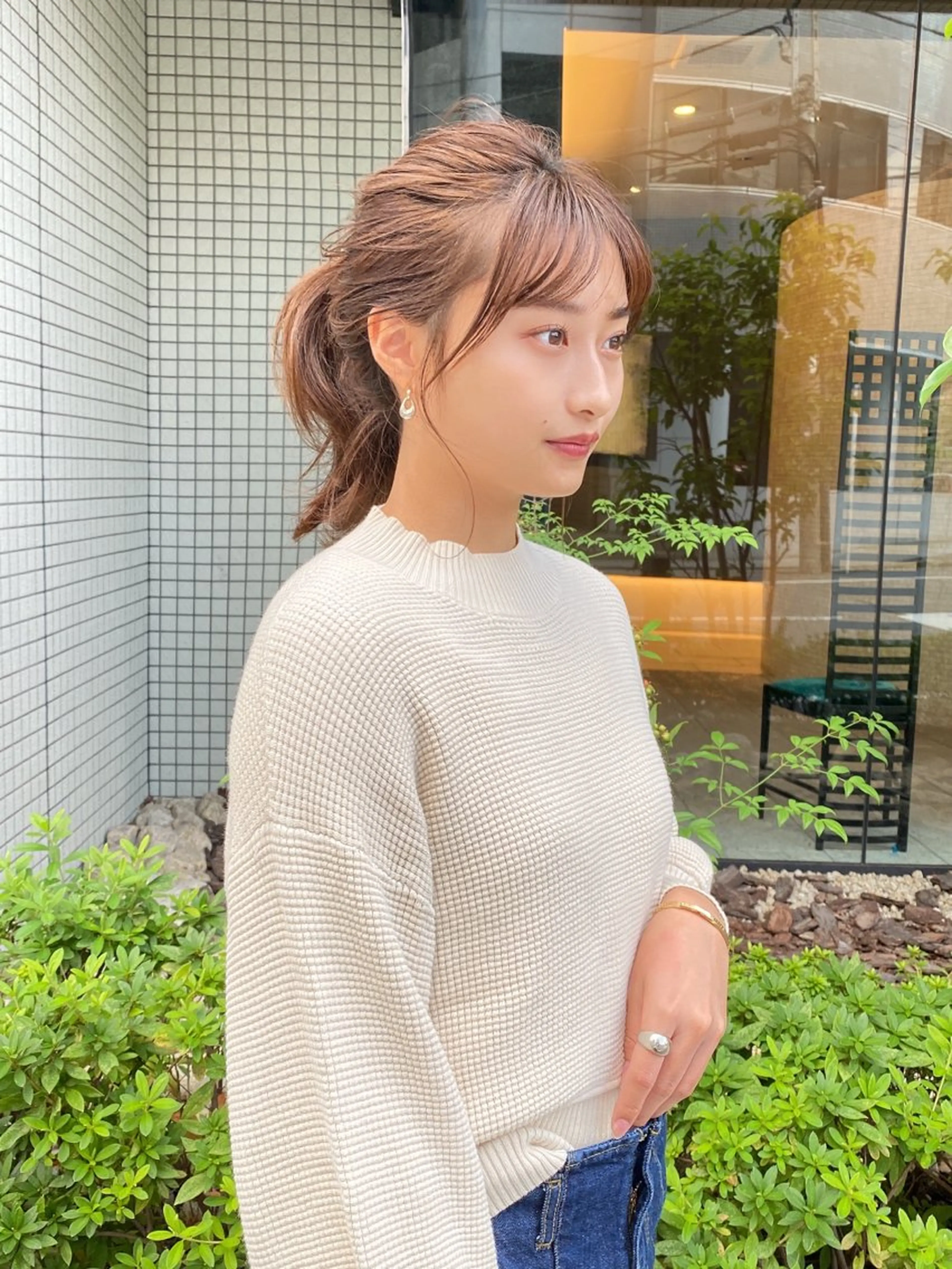 パーマ ヘアアレンジ ポニーテール ショート職人 美容師【KENTA】のヘアスタイル