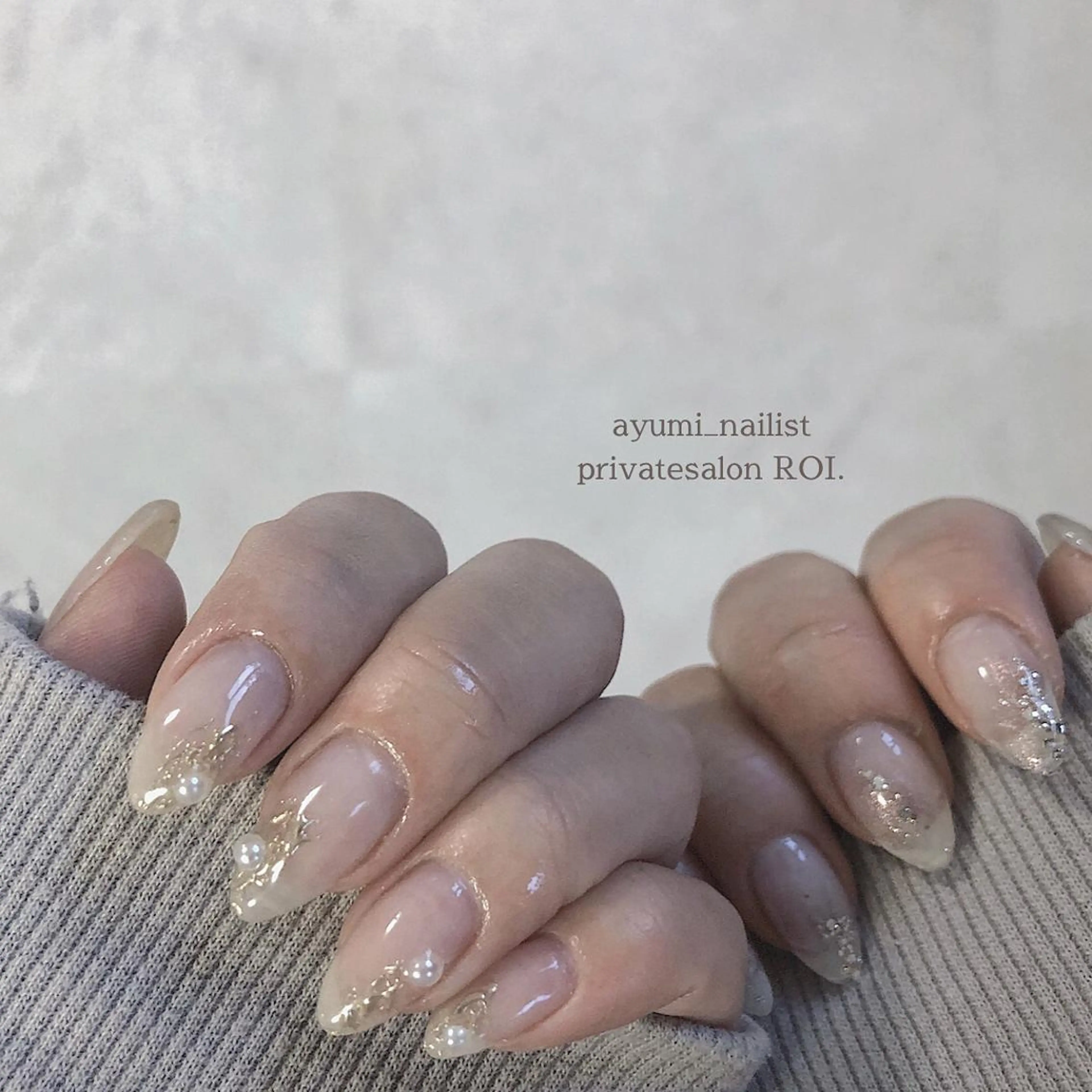 ネイル クリアネイル ハンドネイル ROI. Ayumi.のネイルデザイン