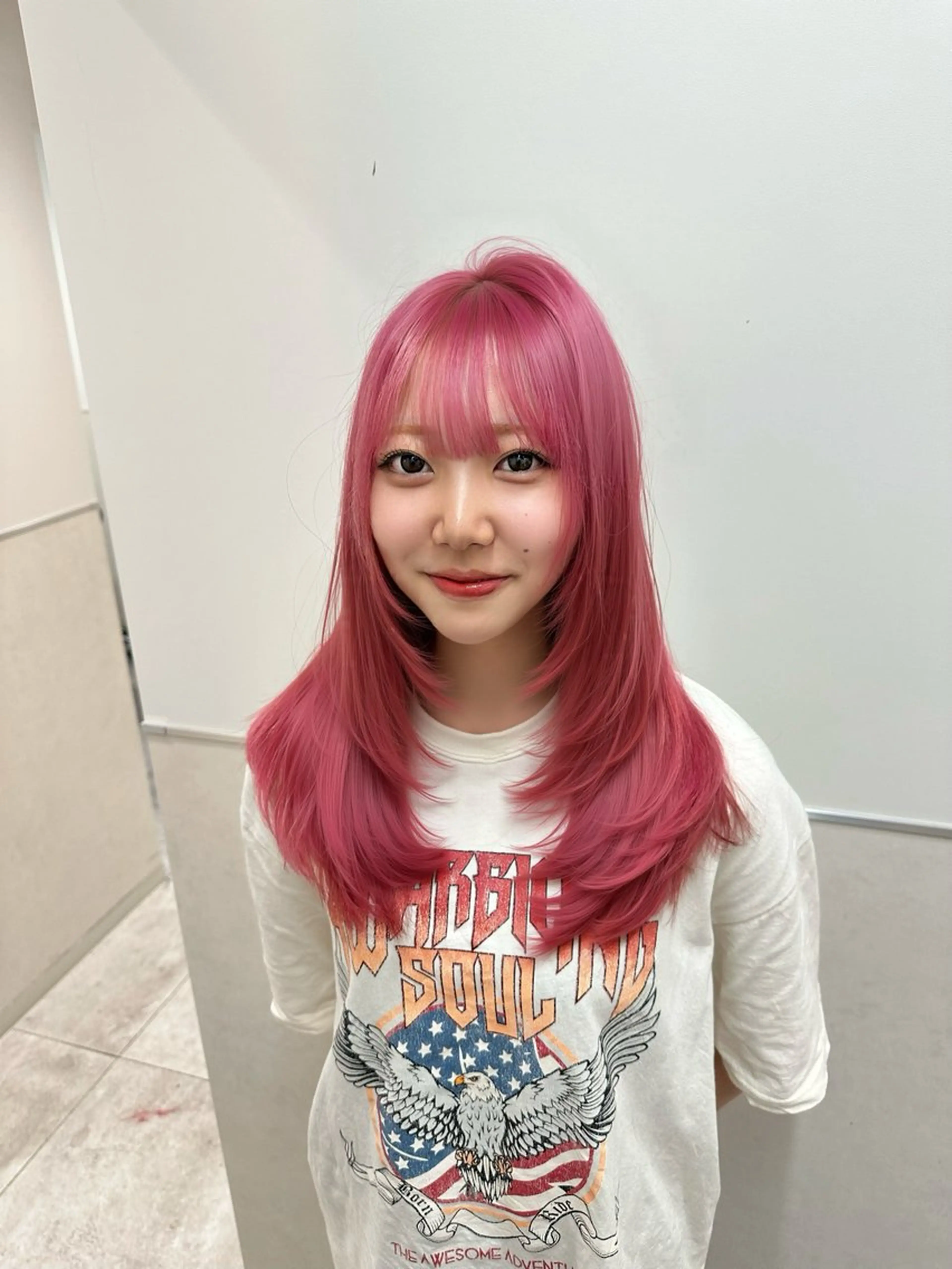 ロング カラー カット ヘアカラー ブリーチなしトレンド SHUSAKUのヘアスタイル