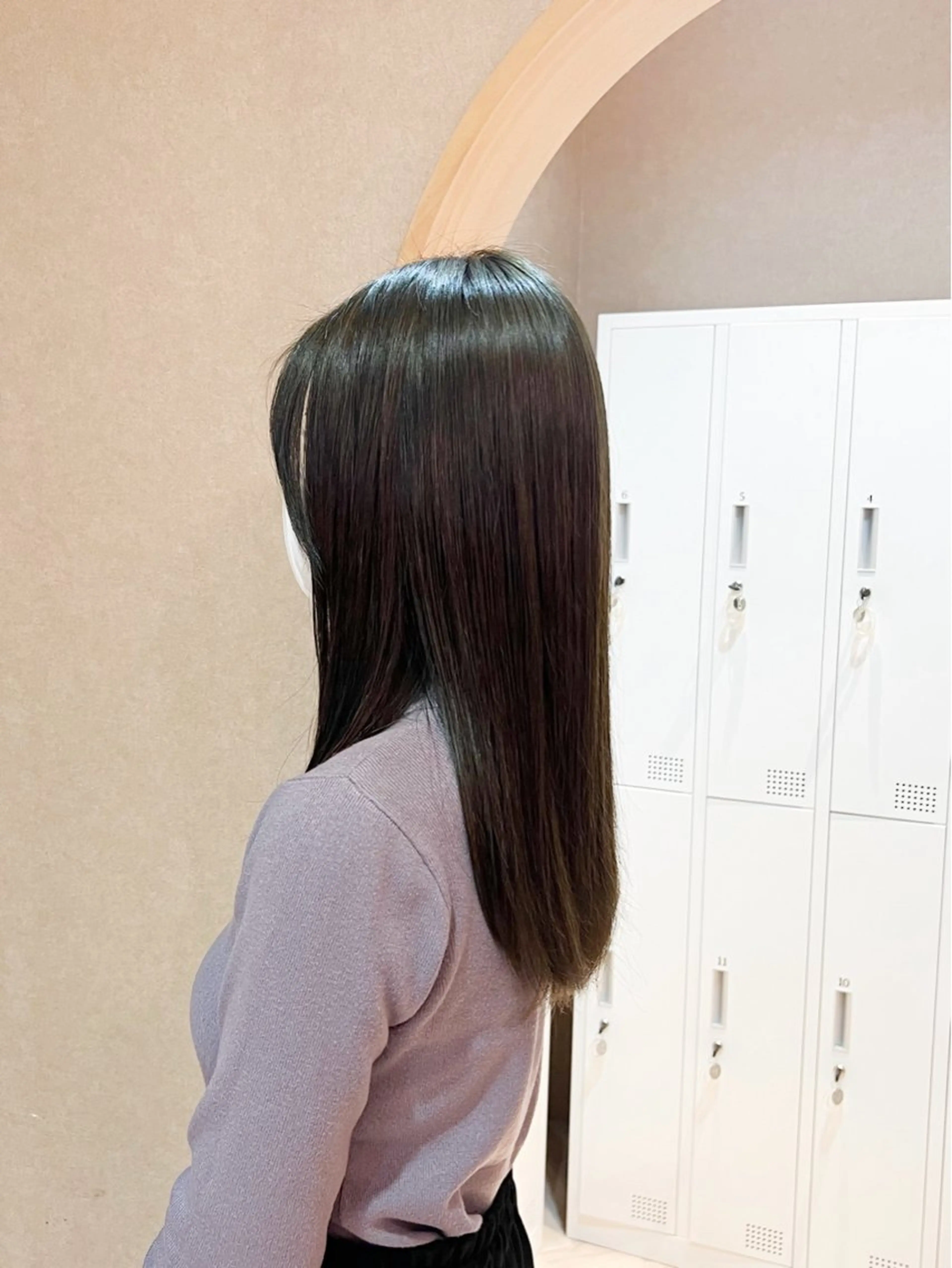 ロング カラー ベージュカラー 透明感カラー オリーブベージュ トリートメント ヘアカラー トリートメント 艶カラー/透明感 /ヒグチアオイのヘアスタイル