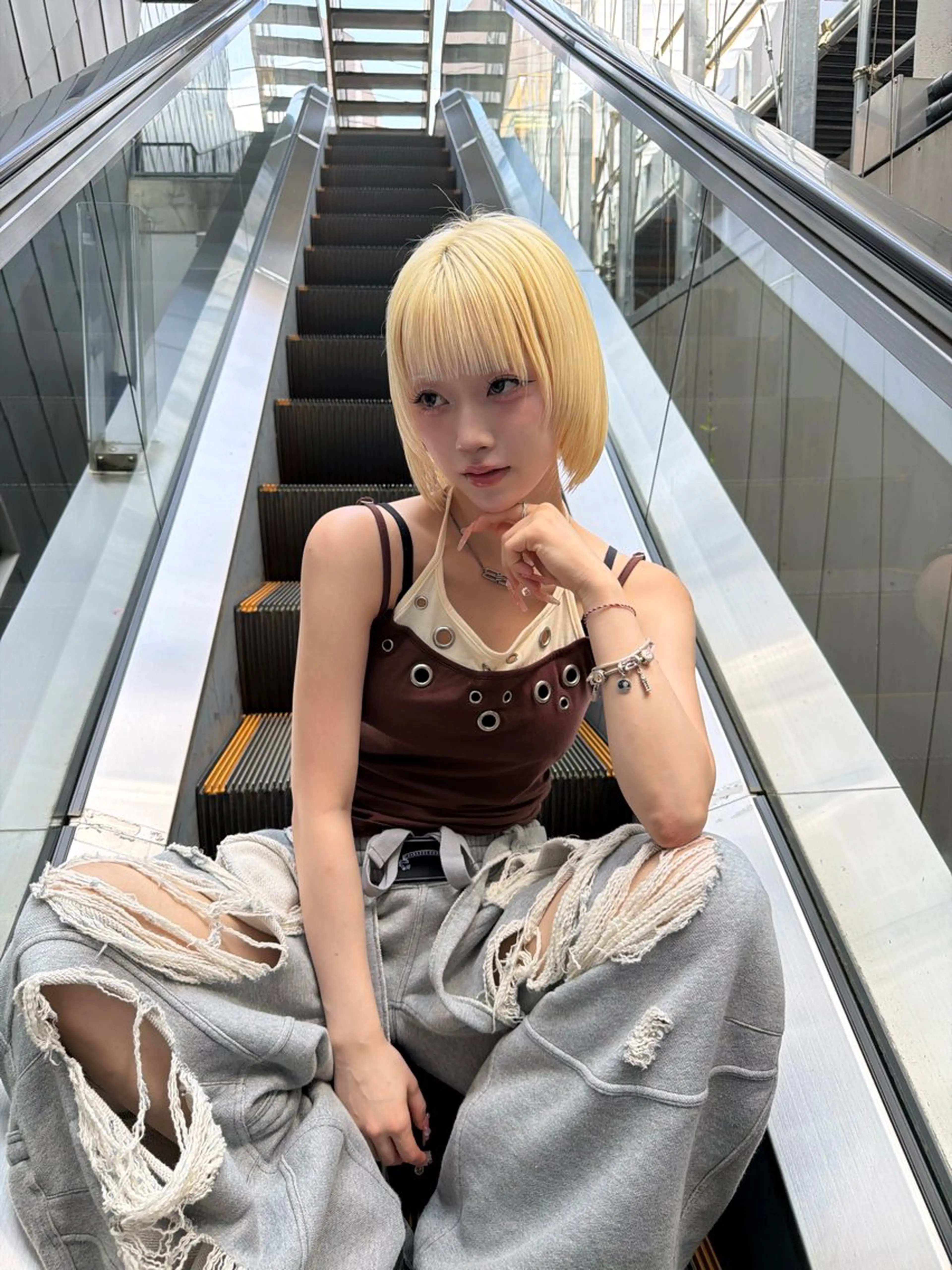 ショート カラー ショートボブ ブリーチ ブロンド ケアブリーチ 透明感カラー カット ヘアカラー 💎透明感カラー特化 💎TAISEIのヘアスタイル