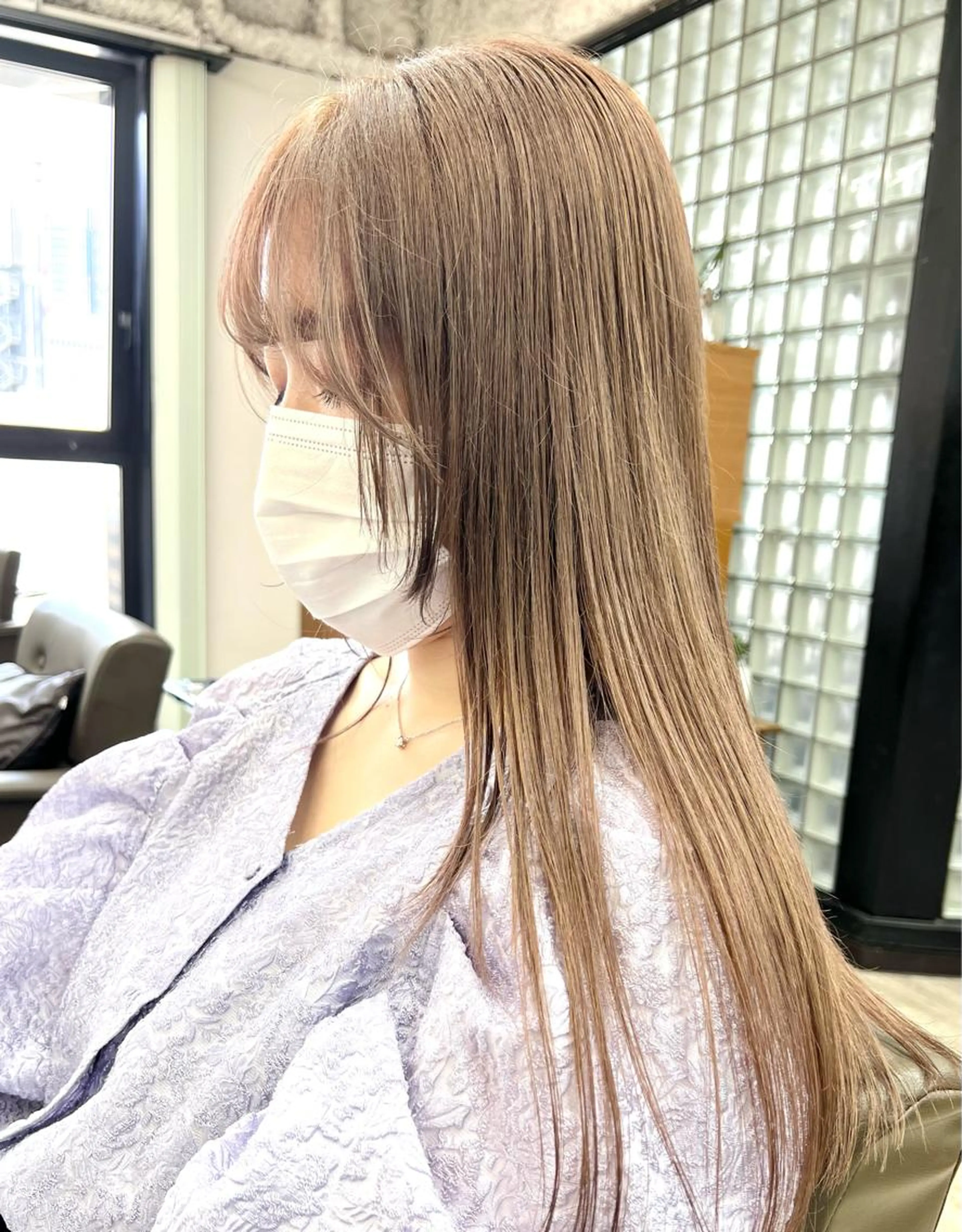 💧「髪のダメージ95％回復Rカラー」💧ダブルカラー(ブリーチカラー＋カラー)＋3stepトリートメントの写真