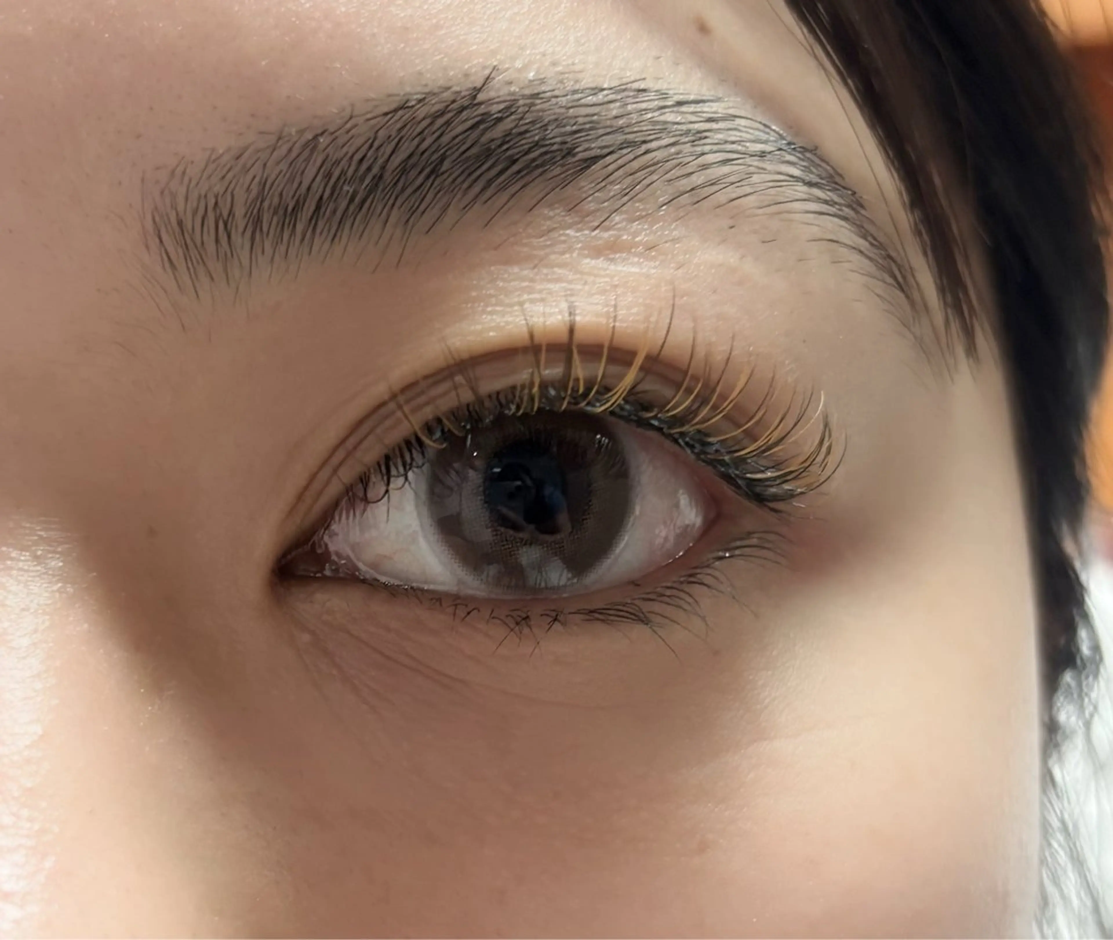 マツエク・マツパ カラーマツエク 目尻長め マツエク hikari 🌻*.ﾟのマツエク・マツパデザイン