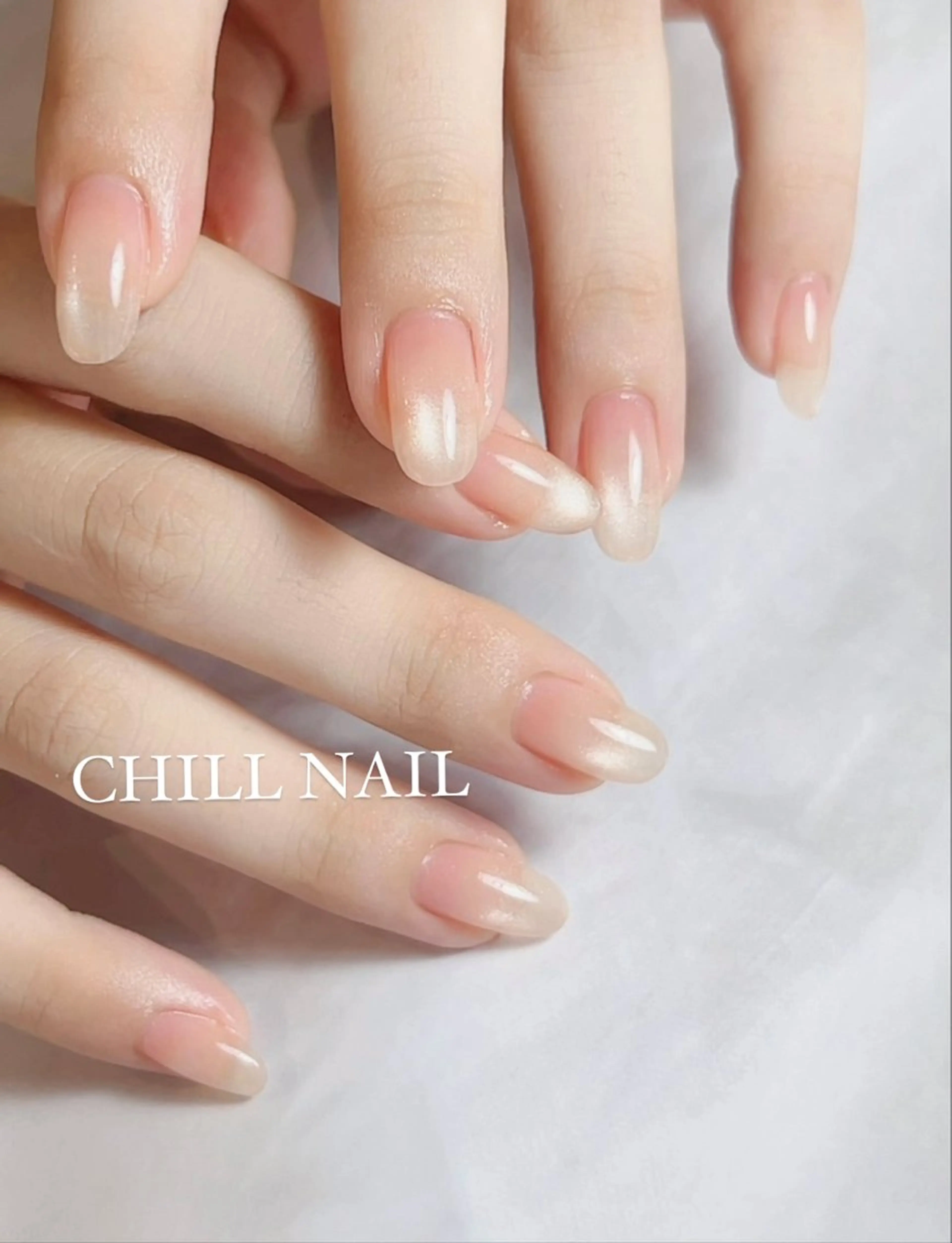 ネイル 氷ネイル・うるうるネイル マグネットネイル オレンジ CHILL NAILのネイルデザイン
