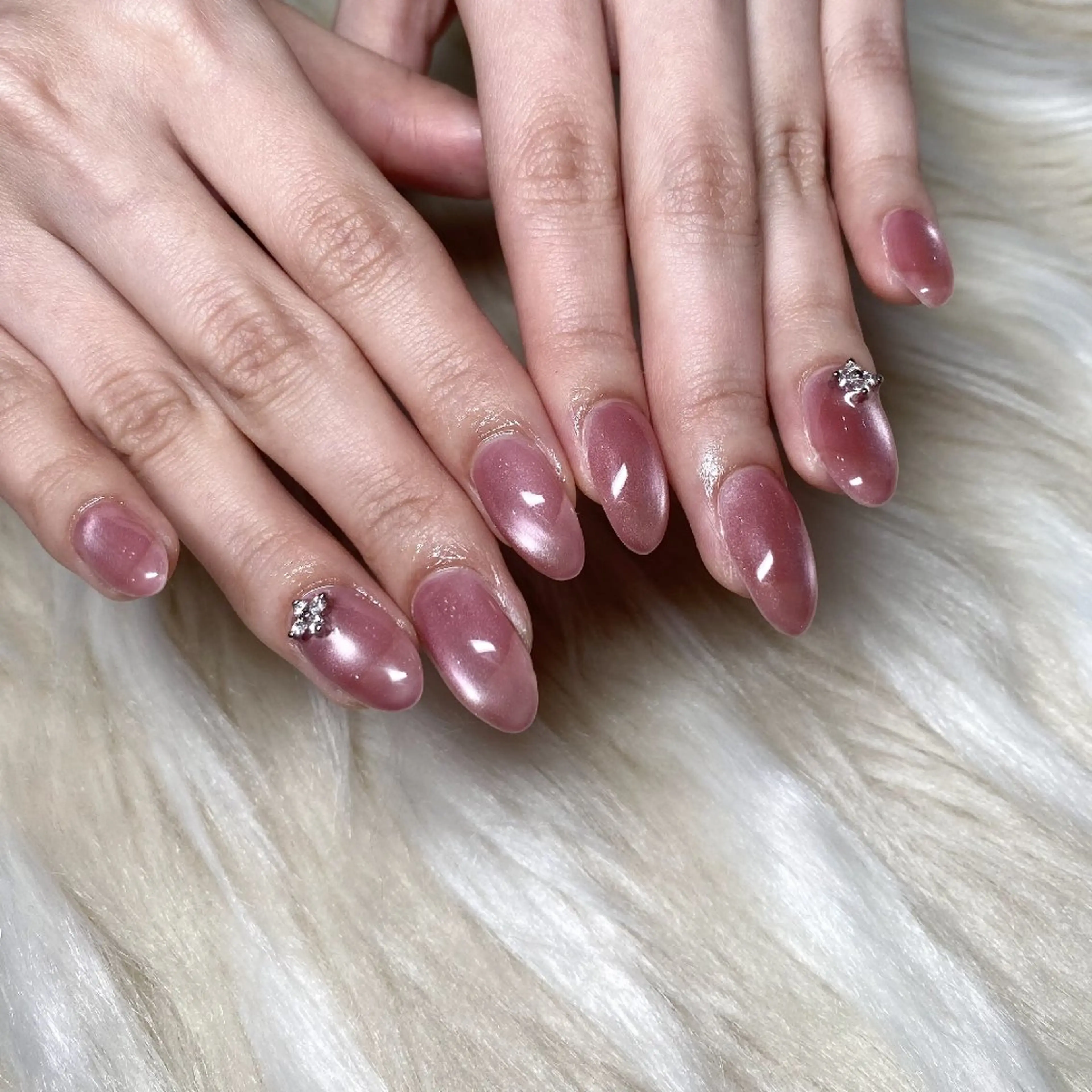 ネイル チークネイル フレンチネイル キラキラネイル 韓国ネイル マグネットネイル ハンドネイル BelireMaa Nail&eyeのネイルデザイン