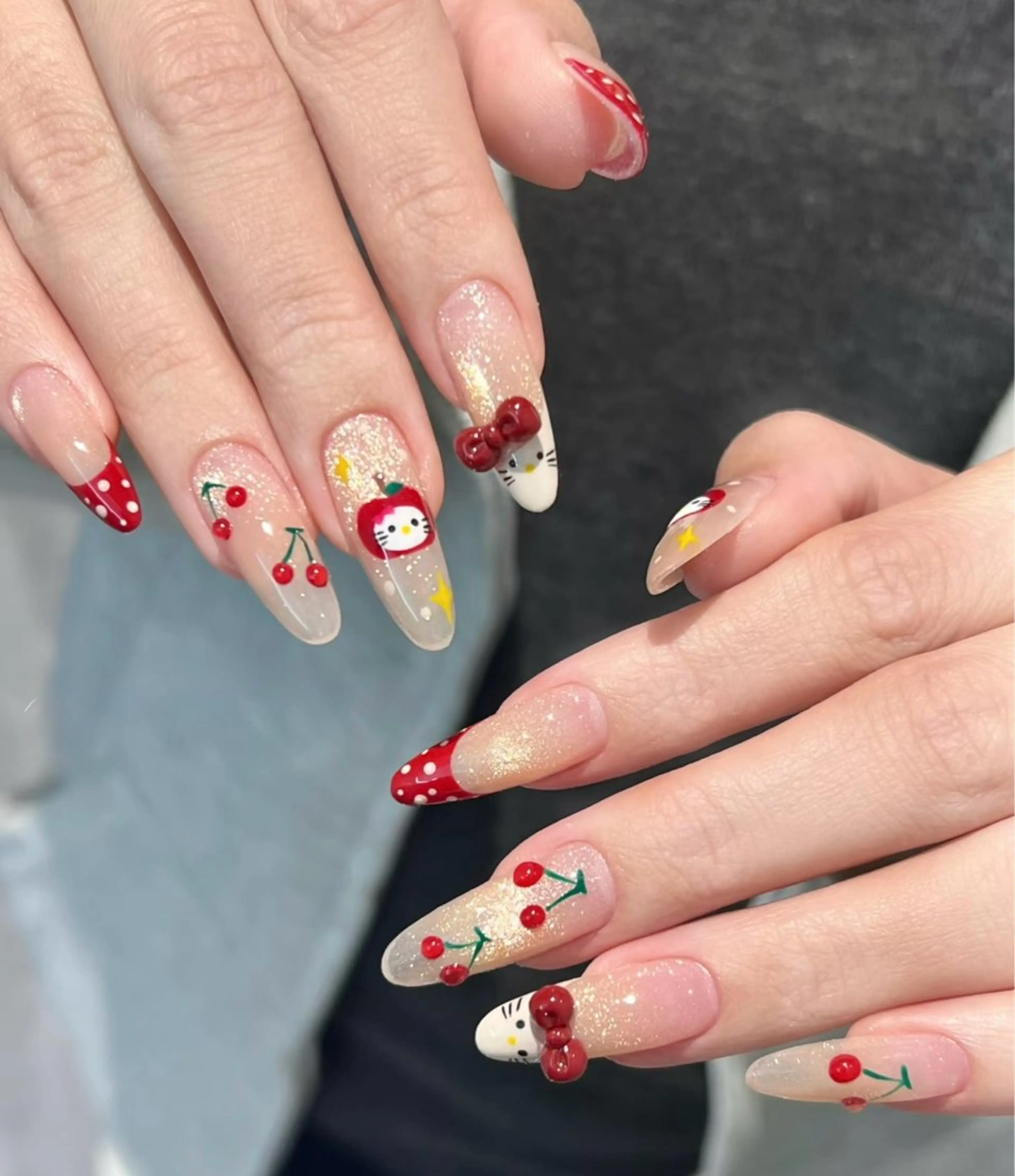 ネイル アートネイル オーロラネイル チークネイル 長さ出し フットネイル ハンドネイル Blossom nail【ブラソンネイル】所属・Blossom nail_研修のネイルデザイン