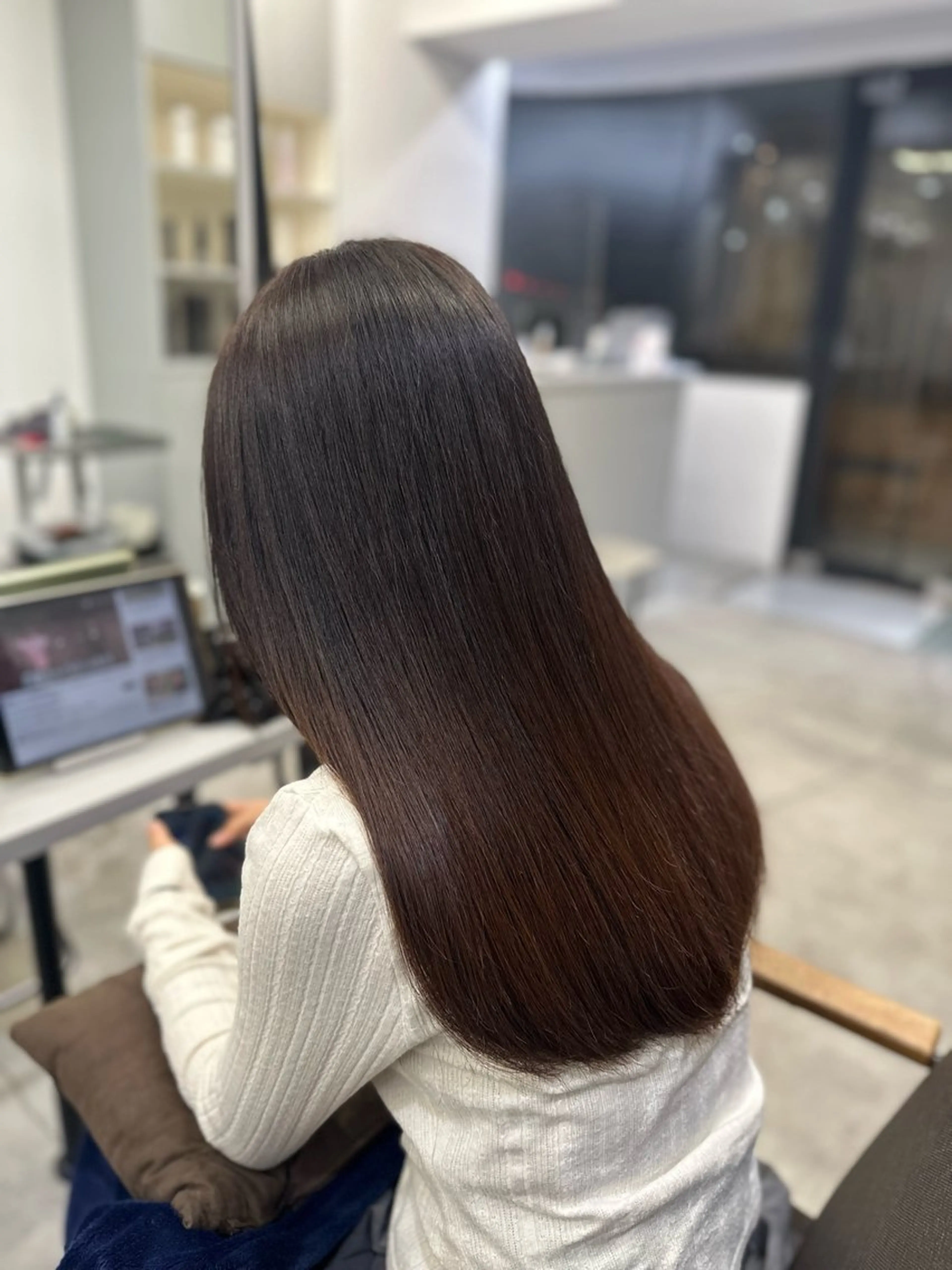 ロング パーマ 縮毛矯正 ハイトーンカラー が絶対可愛い✨泰聖✨のヘアスタイル