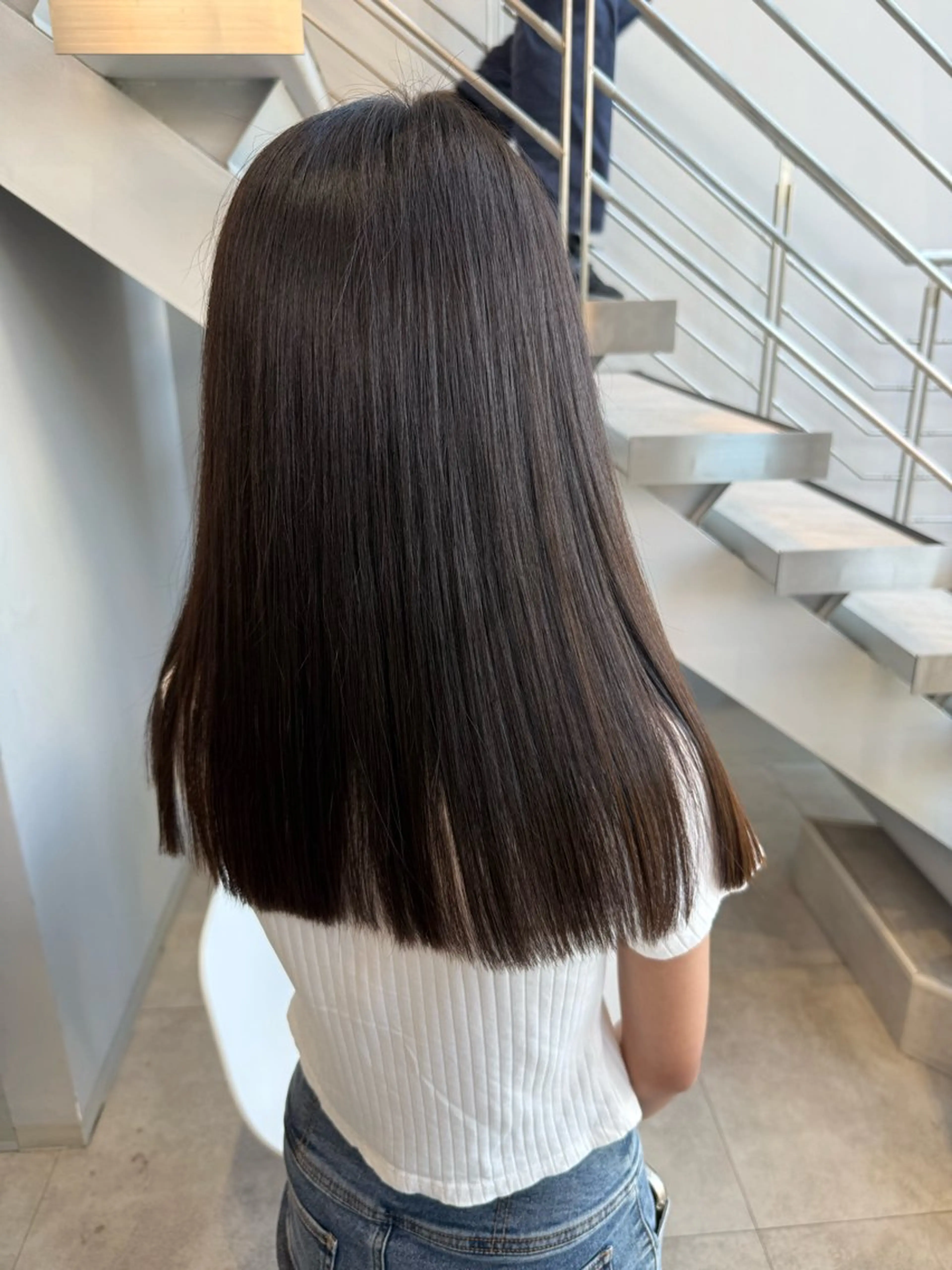 ロング パーマ くせ毛 ロング ストレートパーマ 縮毛矯正 石原圭悟 /ショート/艶カラーのヘアスタイル