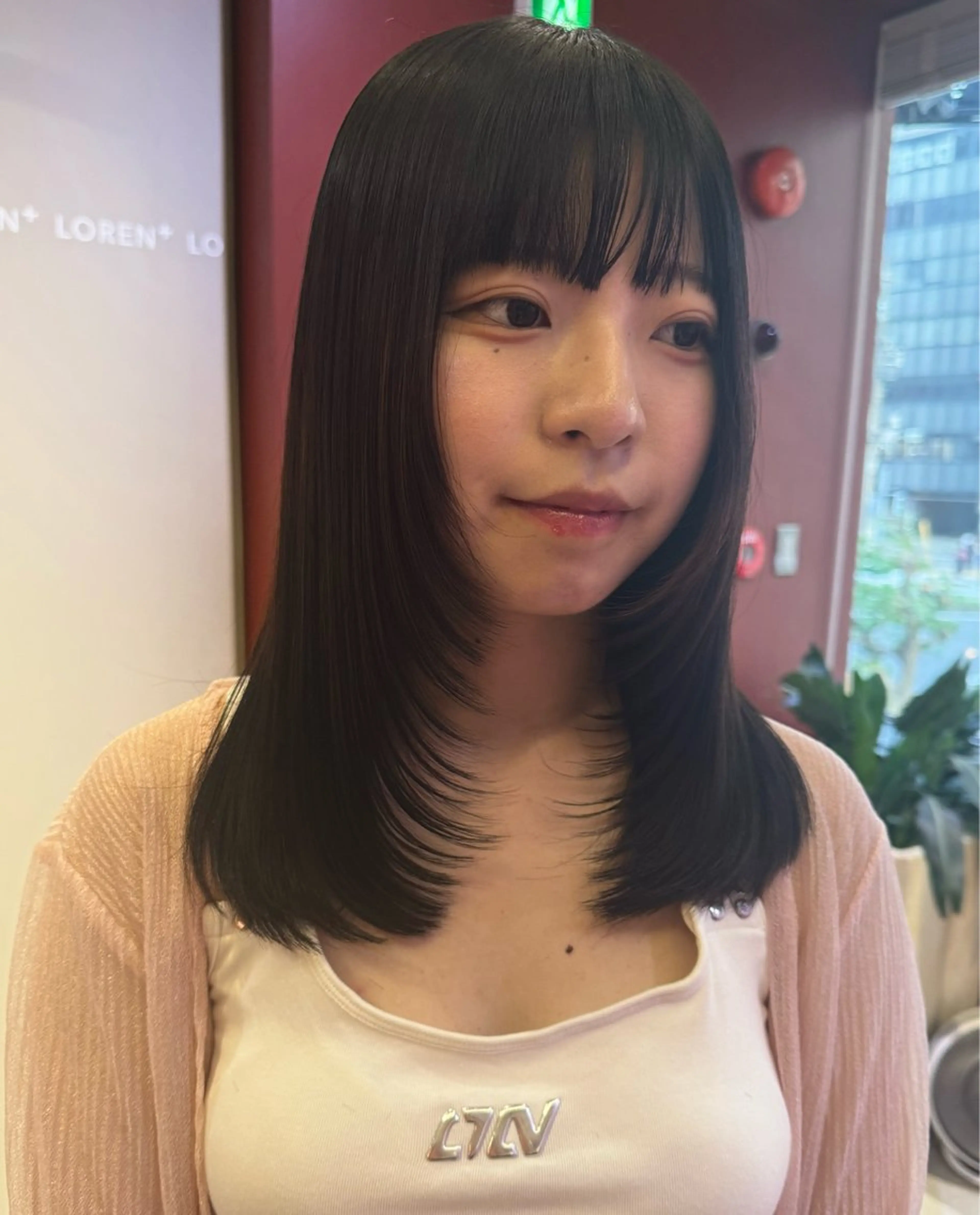 セミロング カット トリートメント 透明感/レイヤーカッ ト/kirara🌼のヘアスタイル