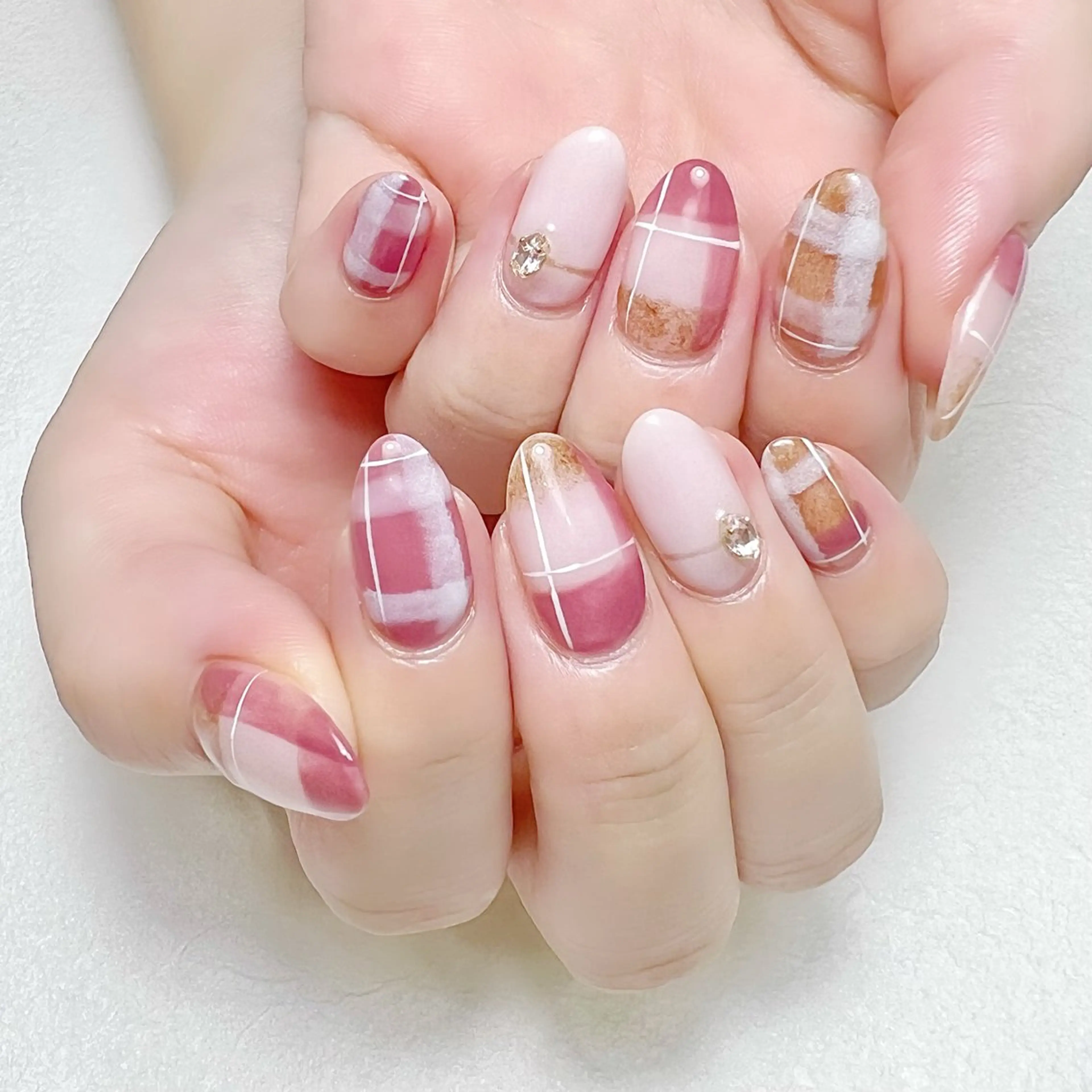ネイル アートネイル ボルドー rouse nail RISATOのネイルデザイン